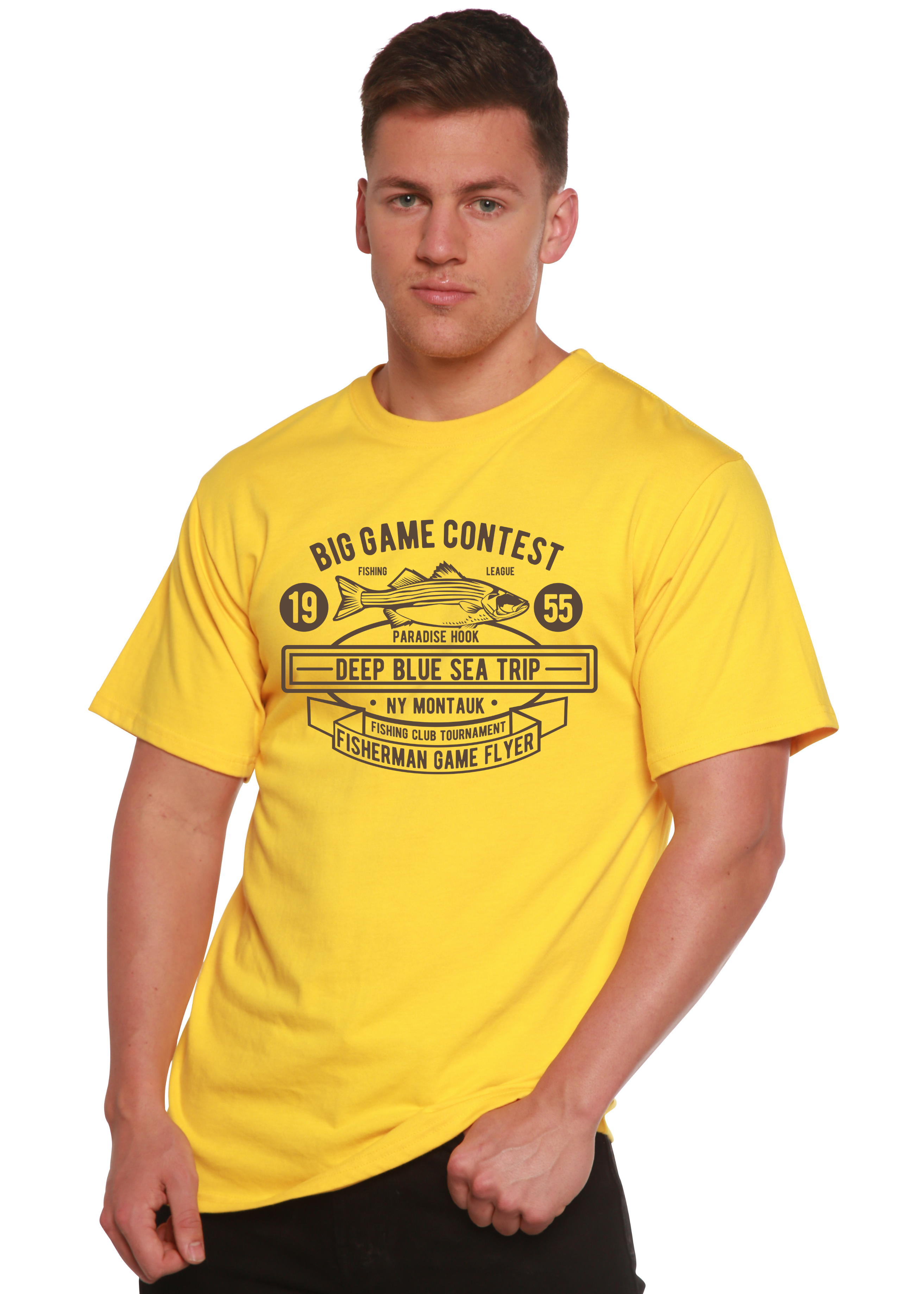 Big Game Contest Men's Bamboo Viscose/Organic Cotton Short Sleeve Graphic T-Shirt - The7Letter