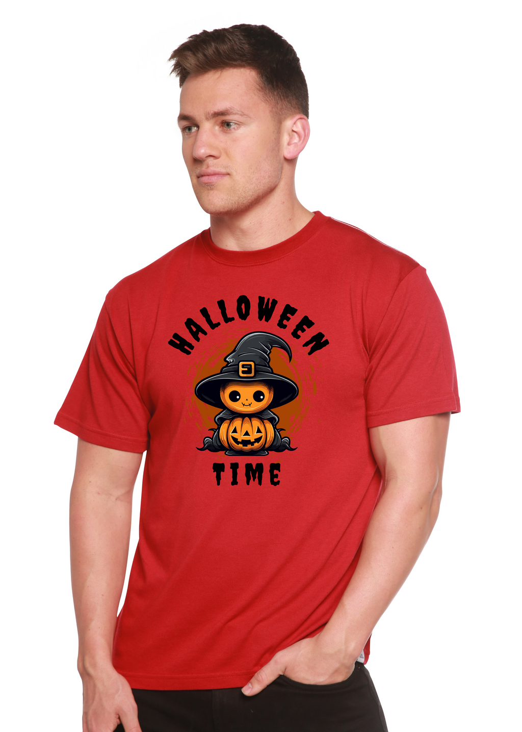 Halloween Time Unisex Bamboo Viscose/Organic Cotton Short Sleeve Graphic T-Shirt - The7Letter