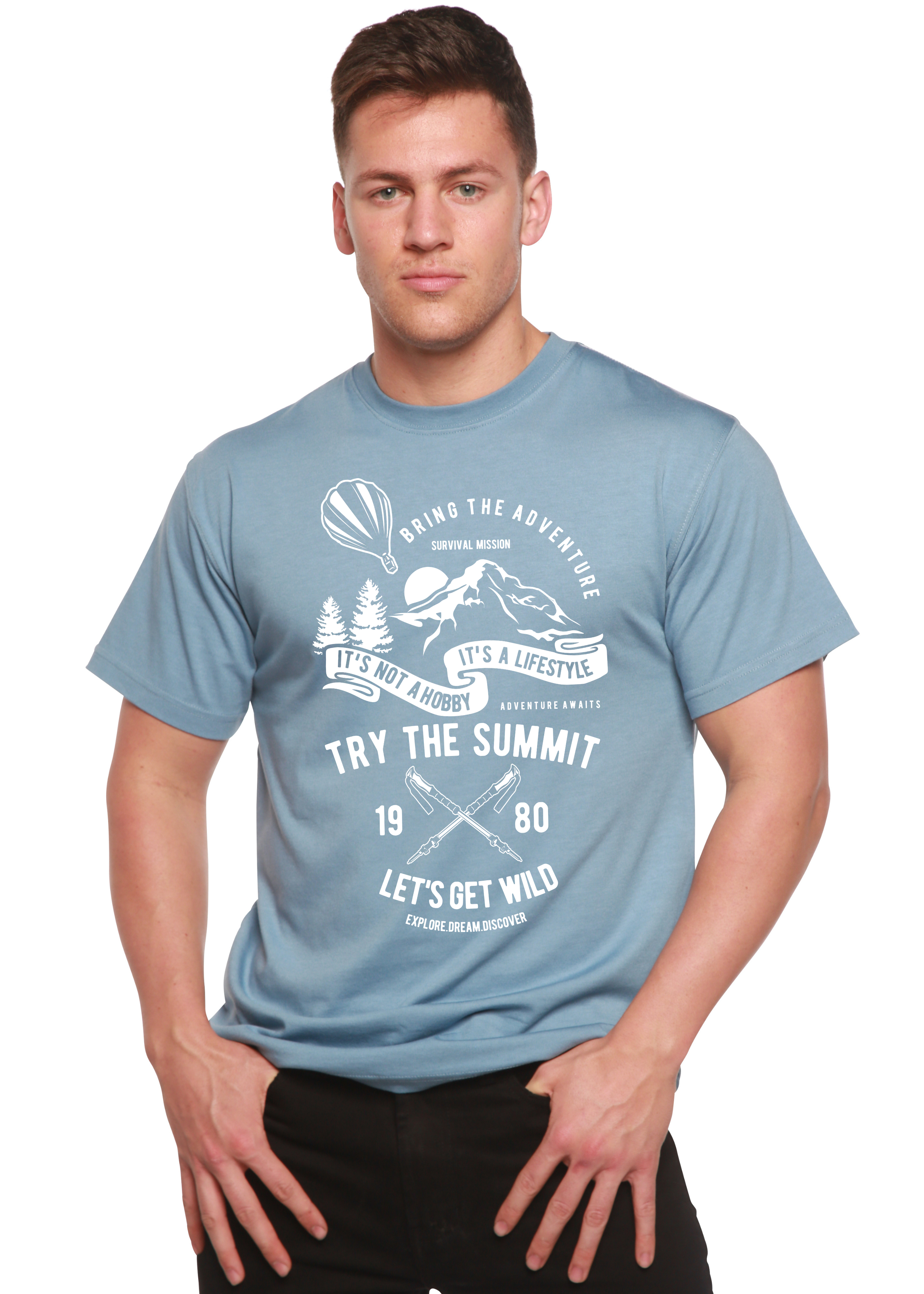 Try The Summit Spun Bamboo® Men's Bamboo Viscose/Organic Cotton Short Sleeve Graphic T-Shirt - The7Letter