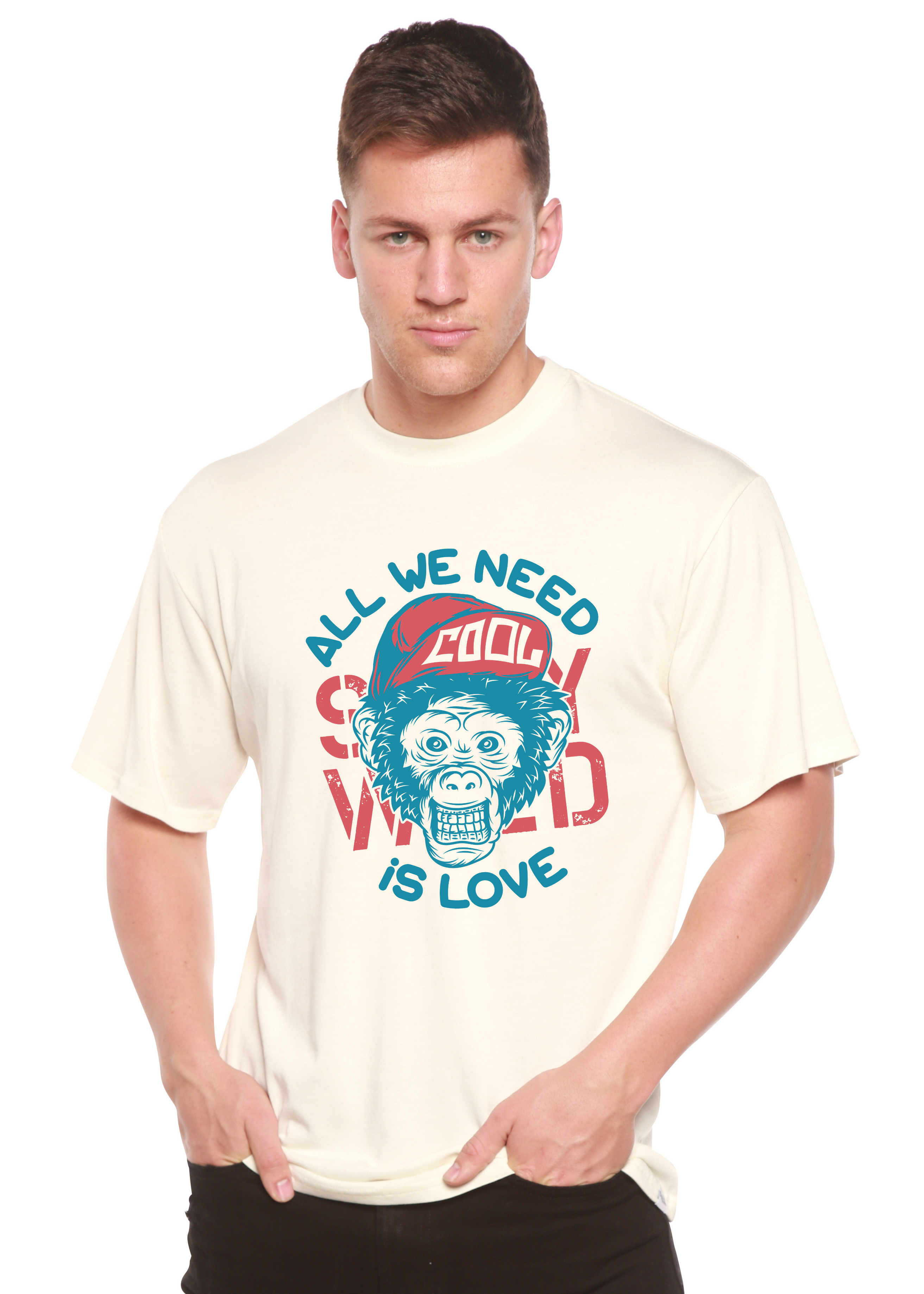 All We Need is Love Men's Bamboo Viscose/Organic Cotton Short Sleeve Graphic T-Shirt - The7Letter