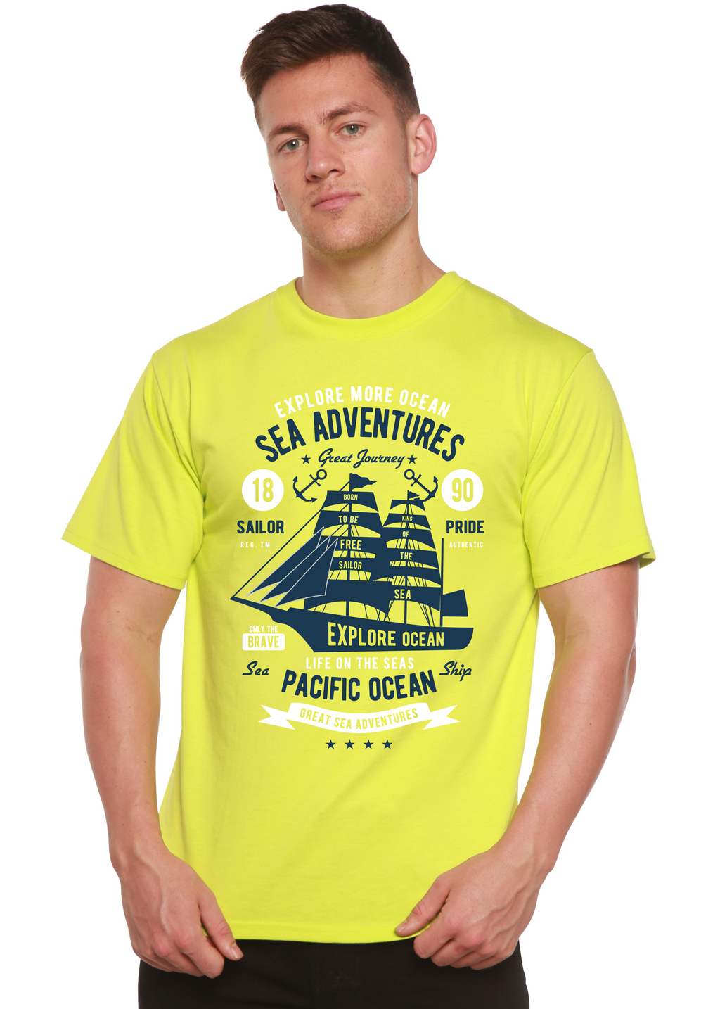 Sea Adventures Spun Bamboo® Men's Bamboo Viscose/Organic Cotton Short Sleeve Graphic T-Shirt - The7Letter