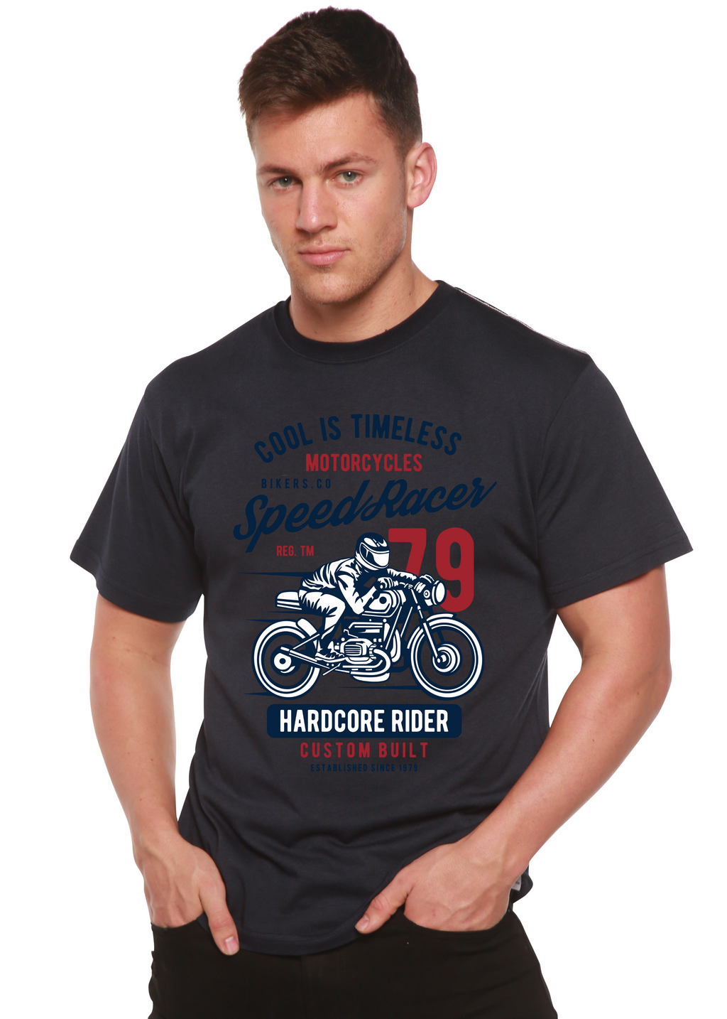 Speed Racer Spun Bamboo® Men's Bamboo Viscose/Organic Cotton Short Sleeve Graphic T-Shirt - The7Letter