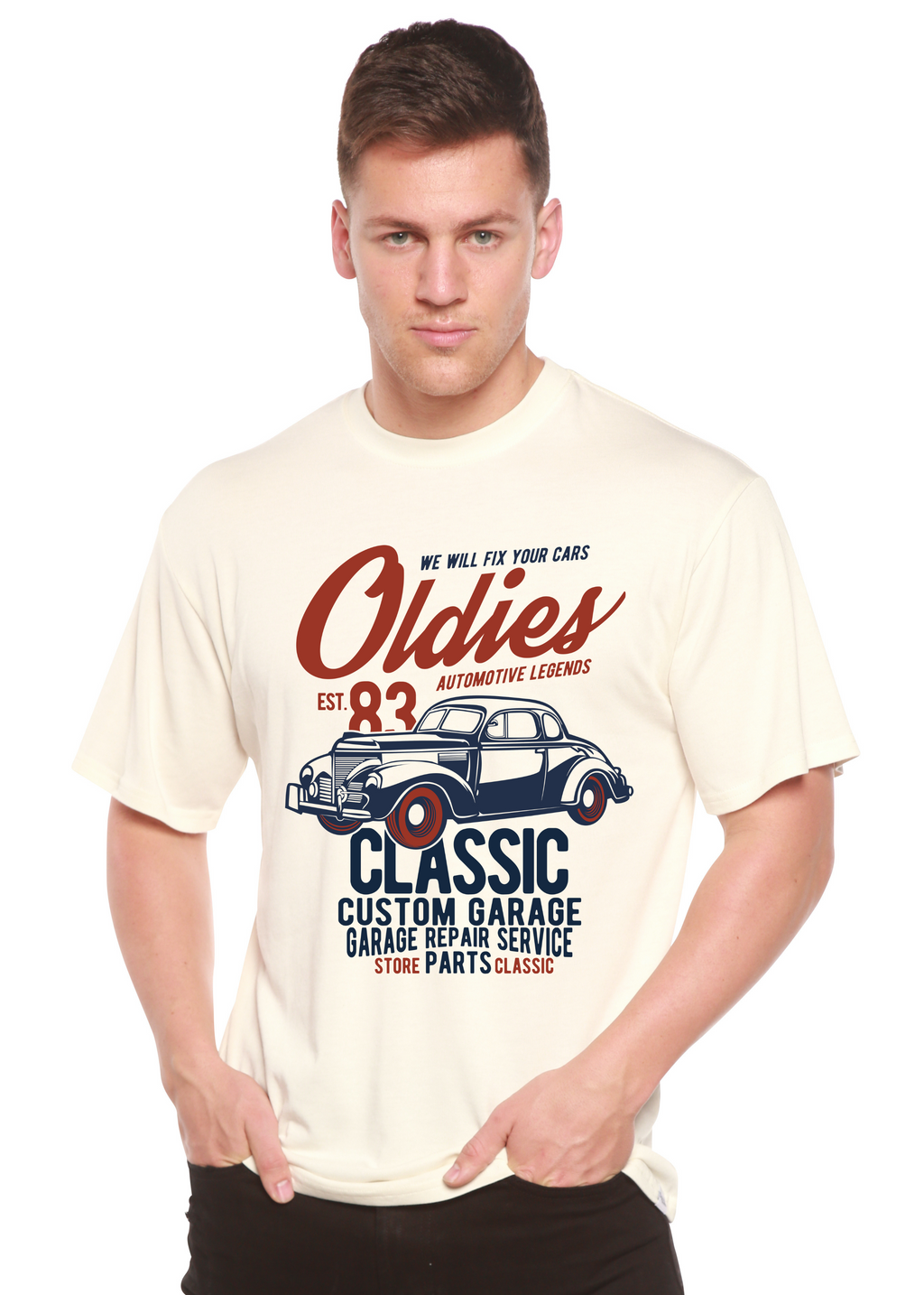 Oldies Spun Bamboo® Men's Bamboo Viscose/Organic Cotton Short Sleeve Graphic T-Shirt - The7Letter