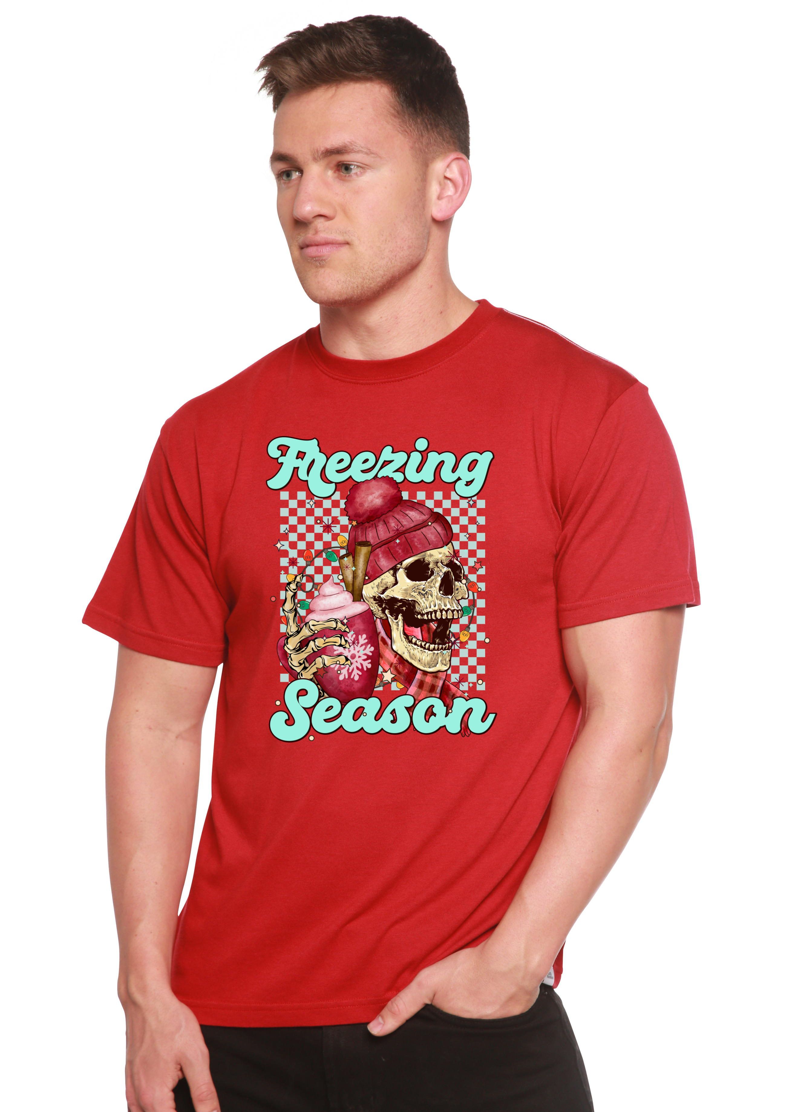 Freezing Season Unisex Bamboo Viscose/Organic Cotton Short Sleeve Graphic T-Shirt - The7Letter