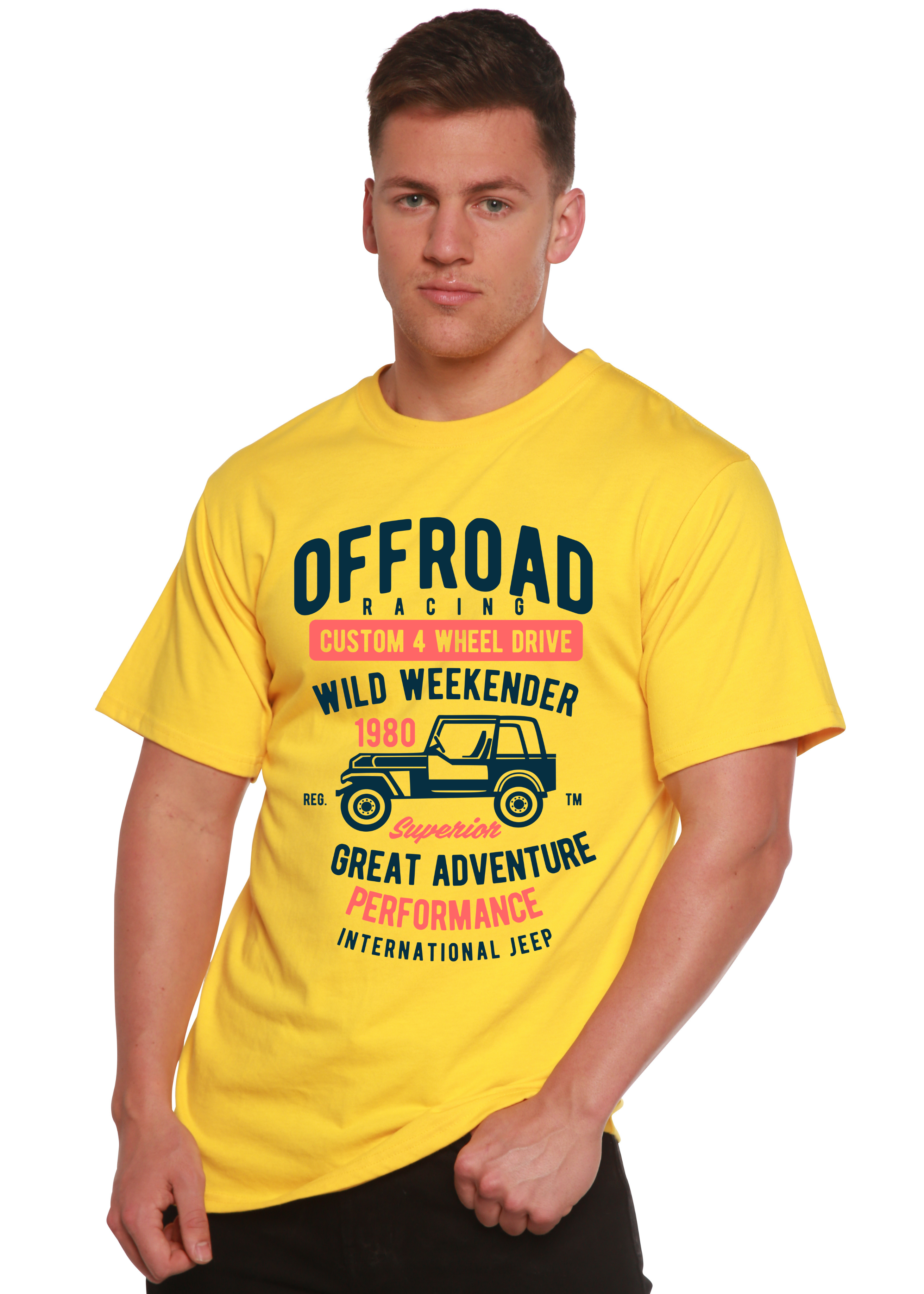 Off Road Racing Spun Bamboo® Men's Bamboo Viscose/Organic Cotton Short Sleeve Graphic T-Shirt - The7Letter