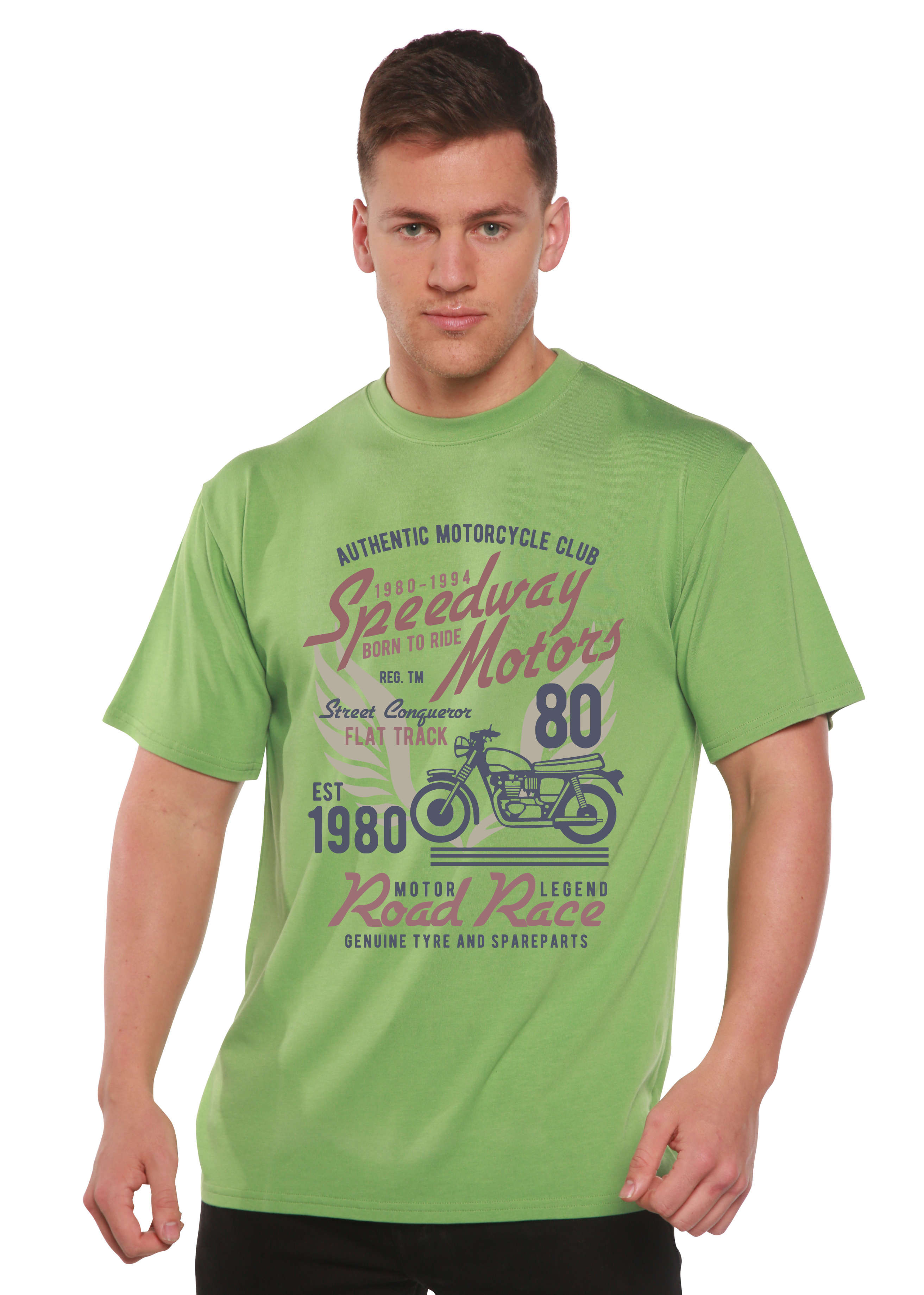 Speedway Motor Spun Bamboo® Men's Bamboo Viscose/Organic Cotton Short Sleeve Graphic T-Shirt - The7Letter