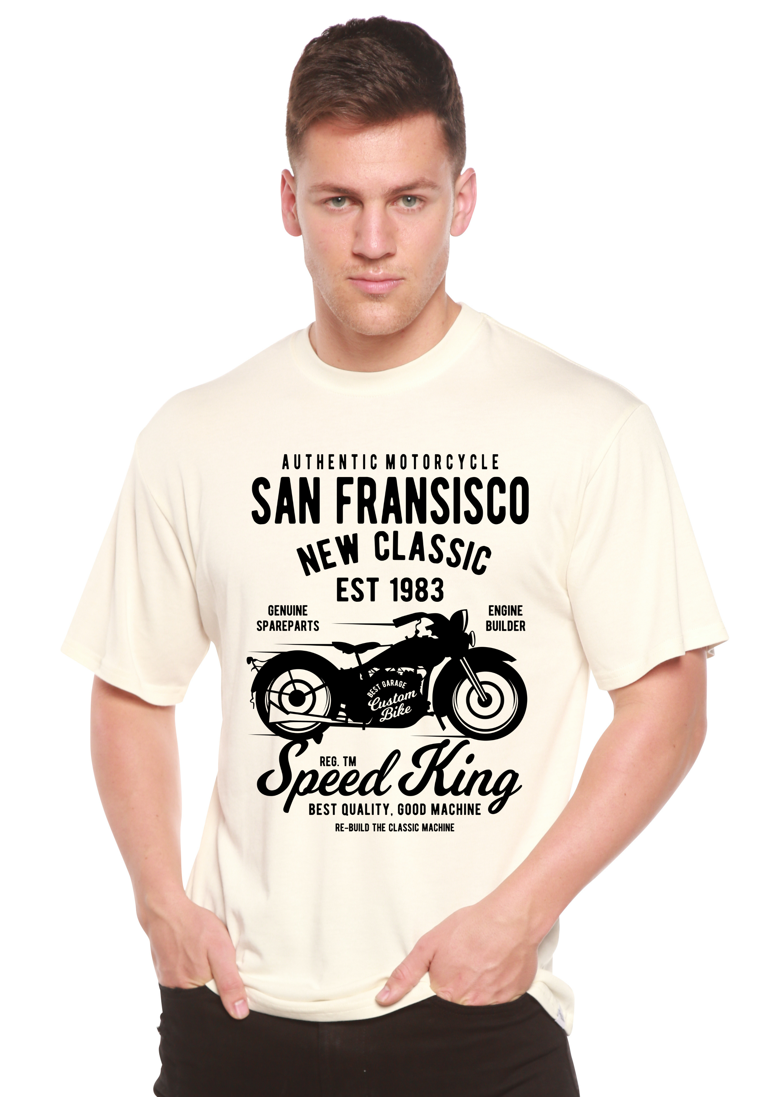 San Fransisco Spun Bamboo® Men's Bamboo Viscose/Organic Cotton Short Sleeve Graphic T-Shirt - The7Letter