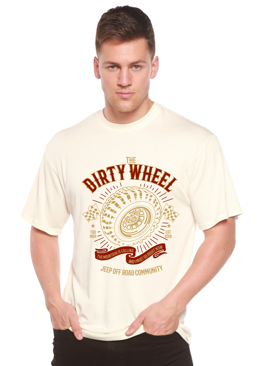 The Dirty Wheel Spun Bamboo® Men's Bamboo Viscose/Organic Cotton Short Sleeve Graphic T-Shirt - The7Letter