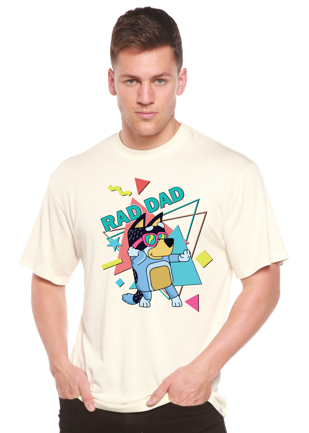 Rad Dad Bluey Men's Bamboo Short Sleeve Graphic T-Shirt - The7Letter