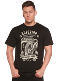 Superior Motorcycle Spun Bamboo® Men's Bamboo Viscose/Organic Cotton Short Sleeve Graphic T-Shirt - The7Letter