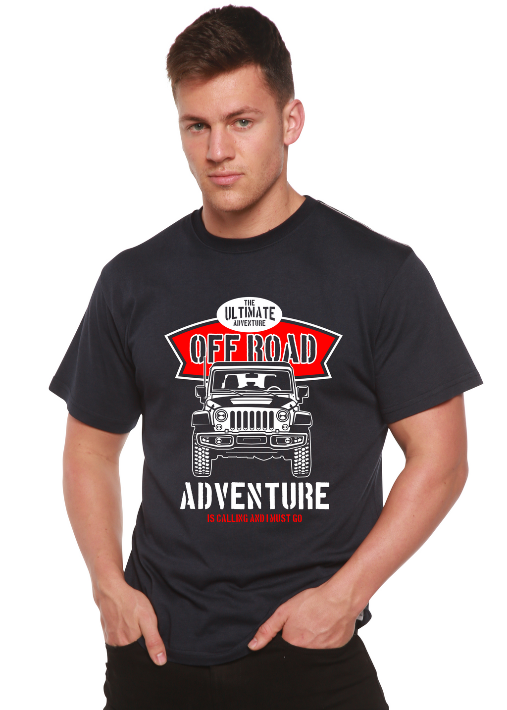 Off Road Spun Bamboo® Men's Bamboo Viscose/Organic Cotton Short Sleeve Graphic T-Shirt - The7Letter