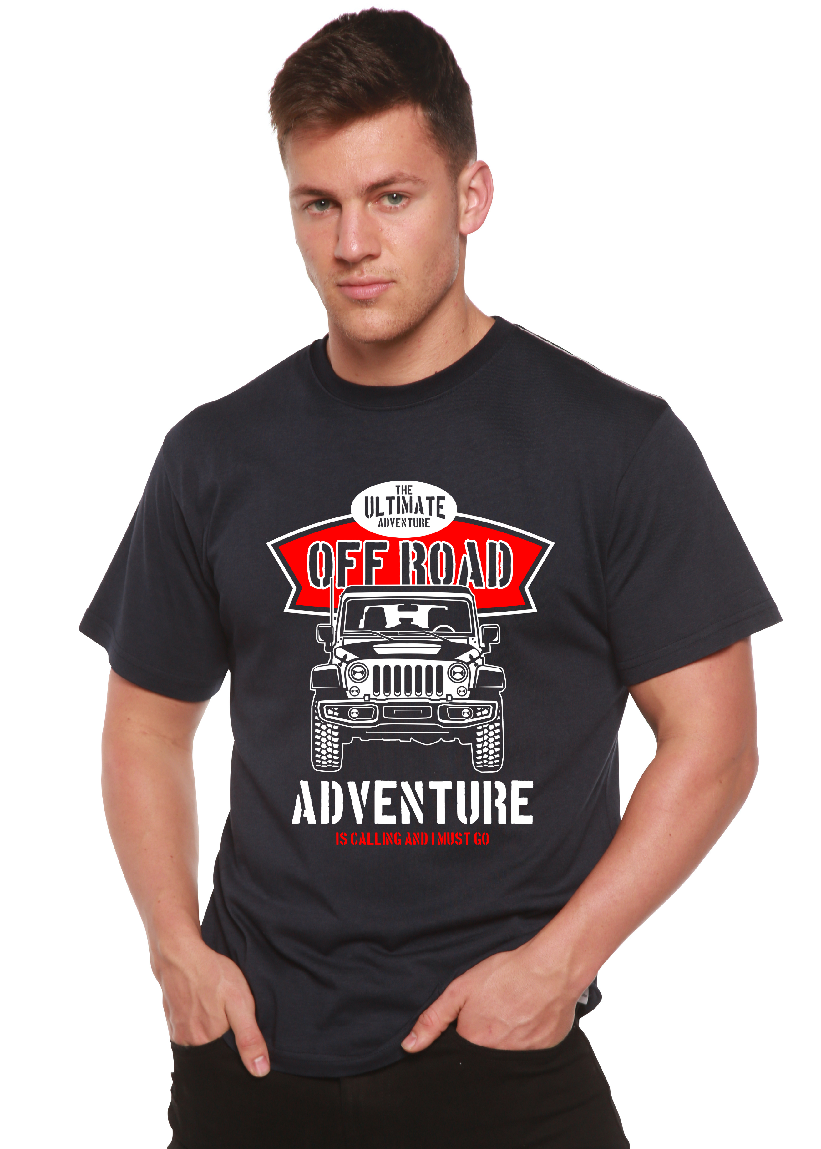Off Road Spun Bamboo® Men's Bamboo Viscose/Organic Cotton Short Sleeve Graphic T-Shirt - The7Letter