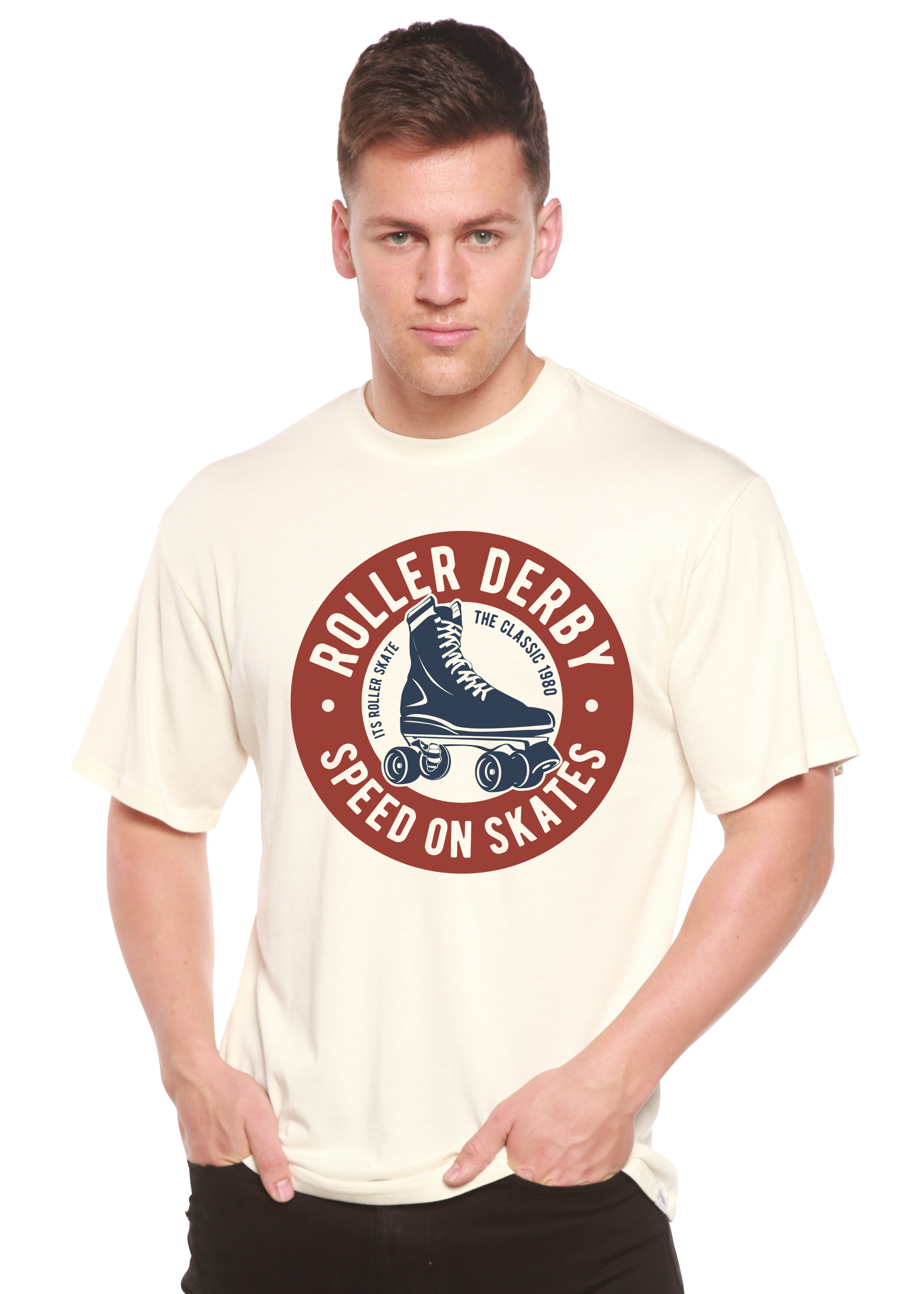 Roller Derby Spun Bamboo® Men's Bamboo Viscose/Organic Cotton Short Sleeve Graphic T-Shirt - The7Letter