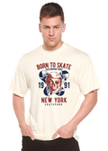 Born To Skate 1991 New York Men's Bamboo Viscose/Organic Cotton Short Sleeve Graphic T-Shirt - The7Letter