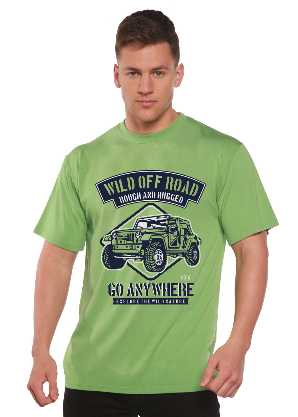 Wild Off Road Spun Bamboo® Men's Bamboo Viscose/Organic Cotton Short Sleeve Graphic T-Shirt - The7Letter