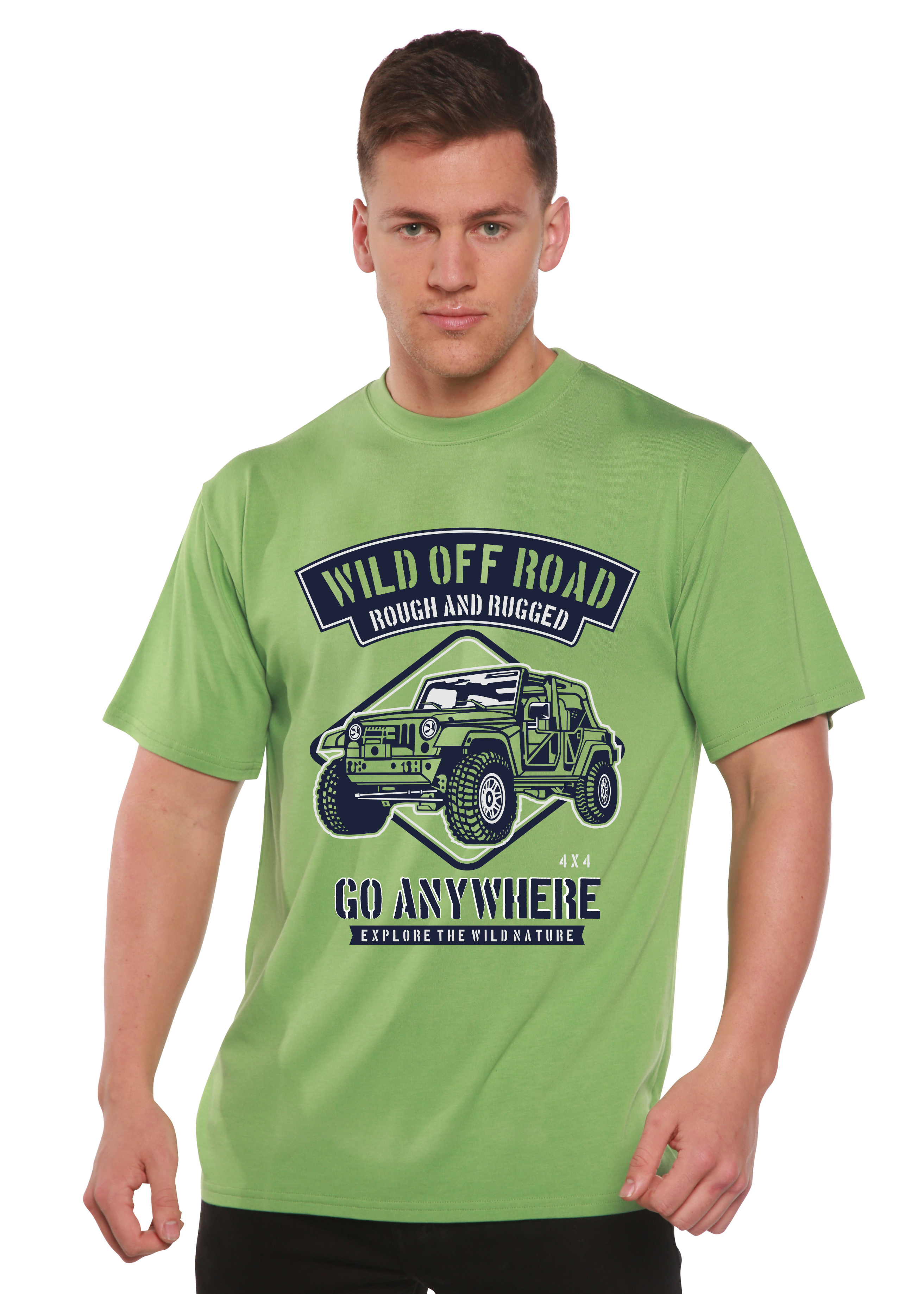 Wild Off Road Spun Bamboo® Men's Bamboo Viscose/Organic Cotton Short Sleeve Graphic T-Shirt - The7Letter