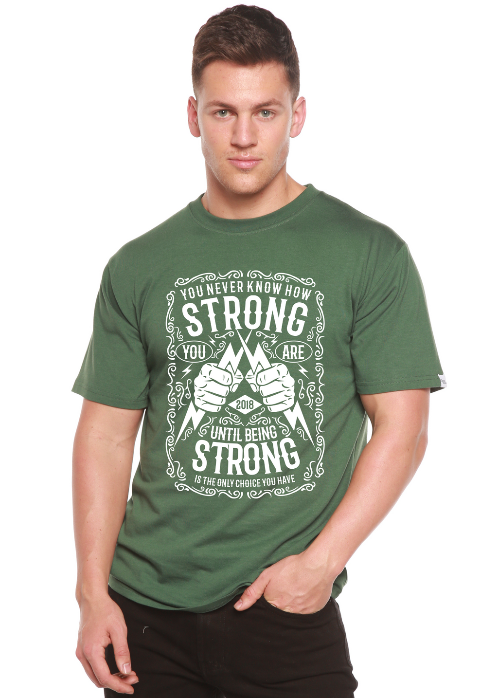 Strong Spun Bamboo® Men's Bamboo Viscose/Organic Cotton Short Sleeve Graphic T-Shirt - The7Letter