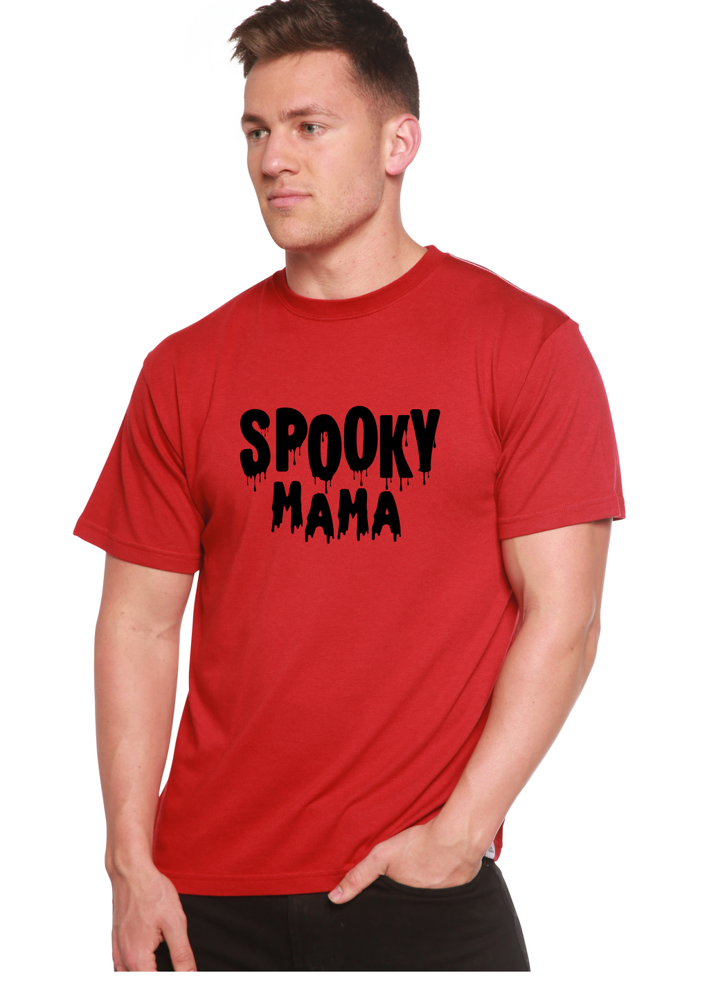 Spooky Mama Halloween Men's Bamboo Viscose/Organic Cotton Short Sleeve Graphic T-Shirt - The7Letter