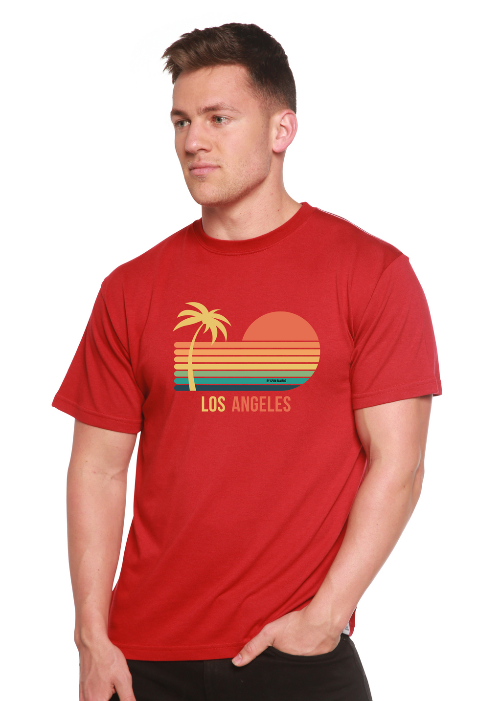 Los Angeles Unisex Bamboo Viscose/Organic Cotton Short Sleeve Graphic T-Shirt - The7Letter