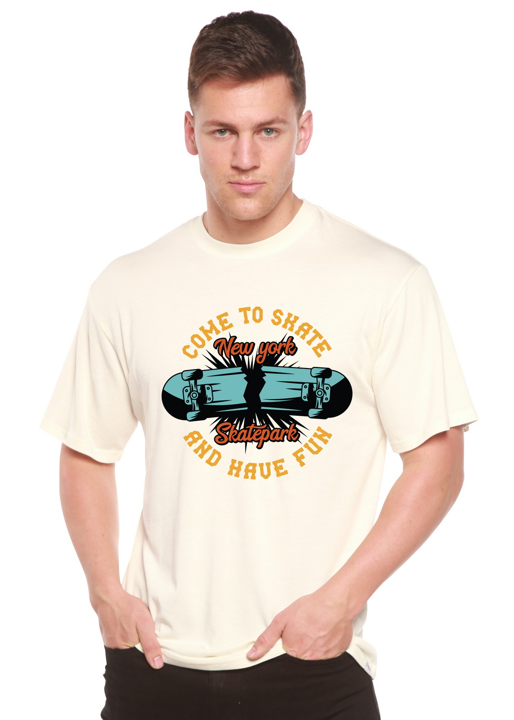 New York Skatepark Men's Bamboo Viscose/Organic Cotton Short Sleeve Graphic T-Shirt - The7Letter