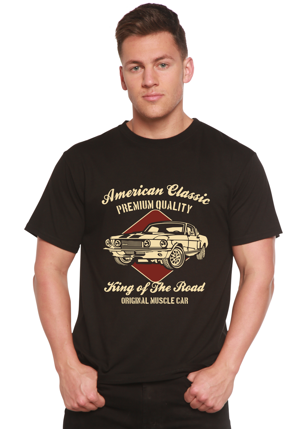 American Classic Men's Bamboo Viscose/Organic Cotton Short Sleeve Graphic T-Shirt - The7Letter