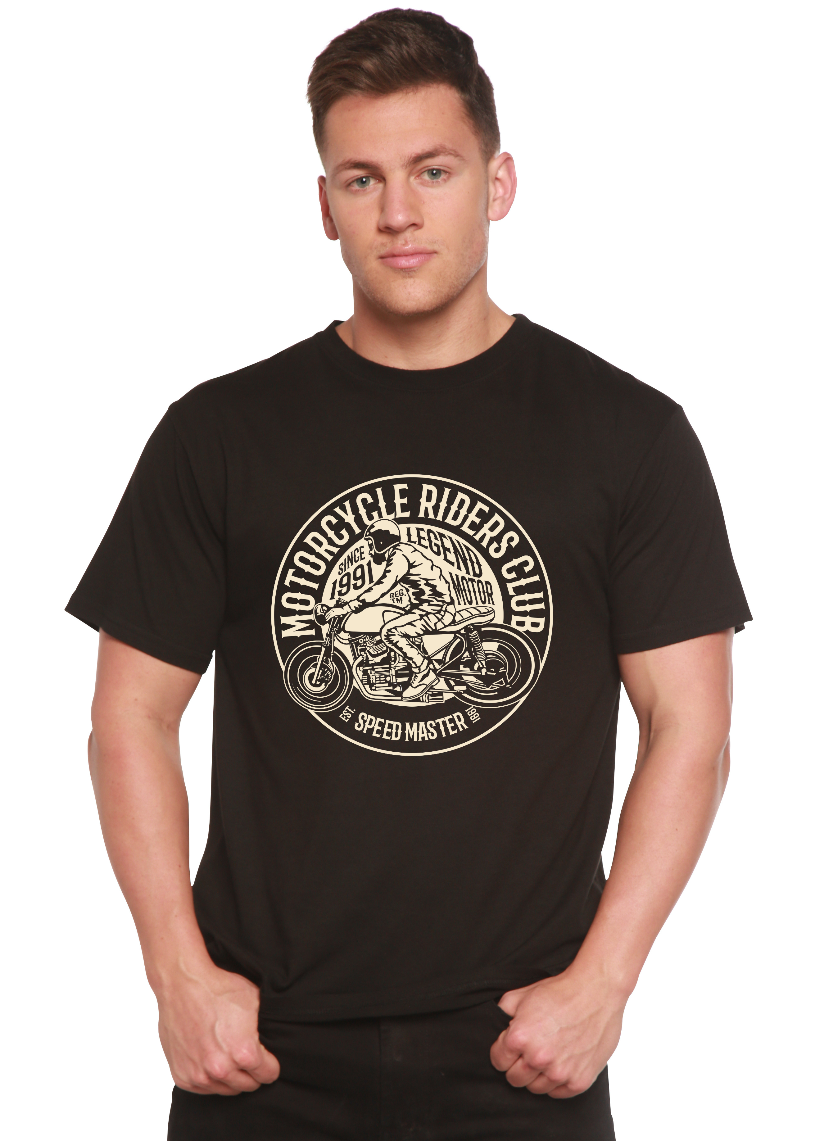 Motorcycle Riders Club Men's Bamboo Viscose/Organic Cotton Short Sleeve Graphic T-Shirt - The7Letter