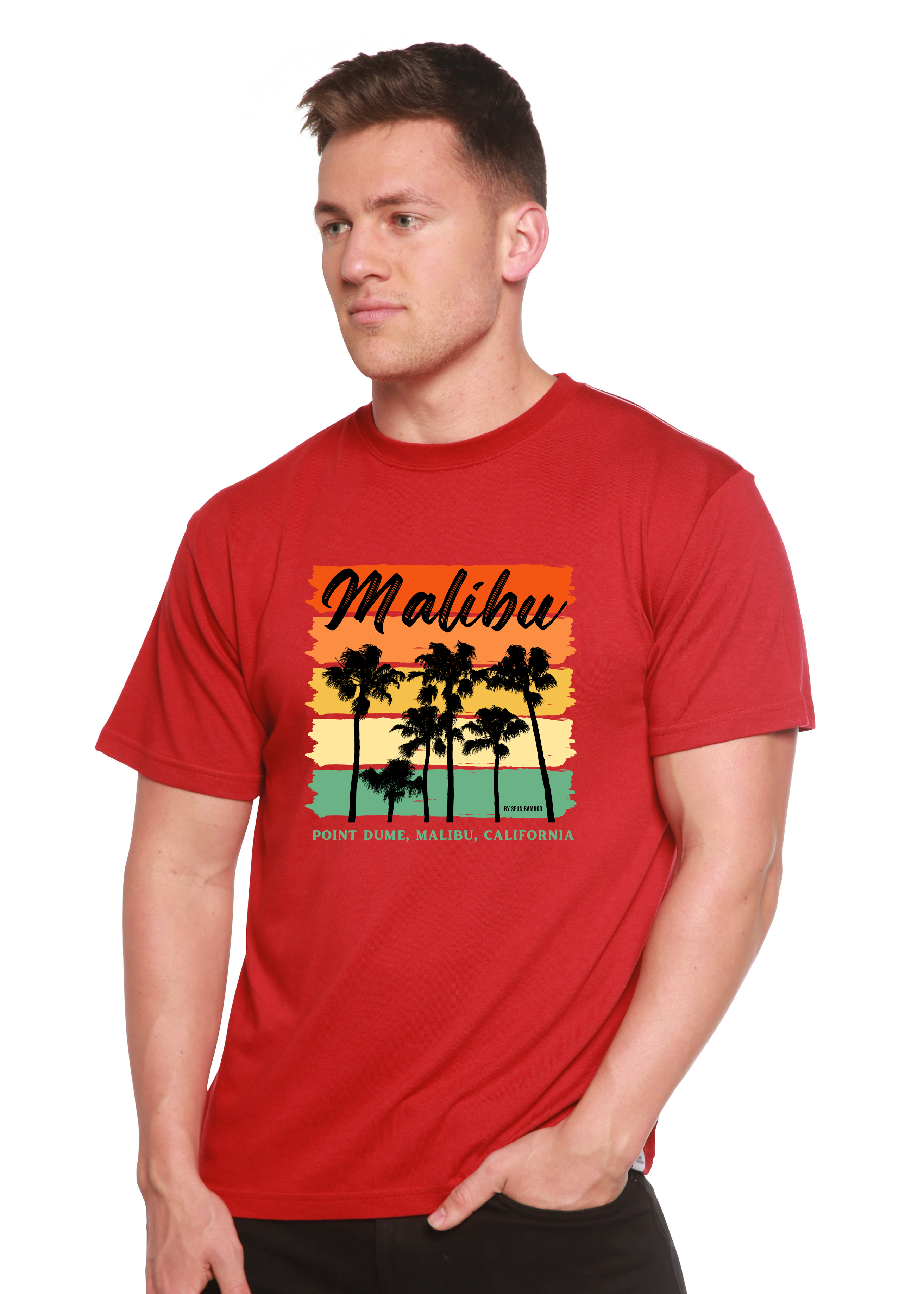 Malibu Unisex Bamboo Viscose/Organic Cotton Short Sleeve Graphic T-Shirt - The7Letter