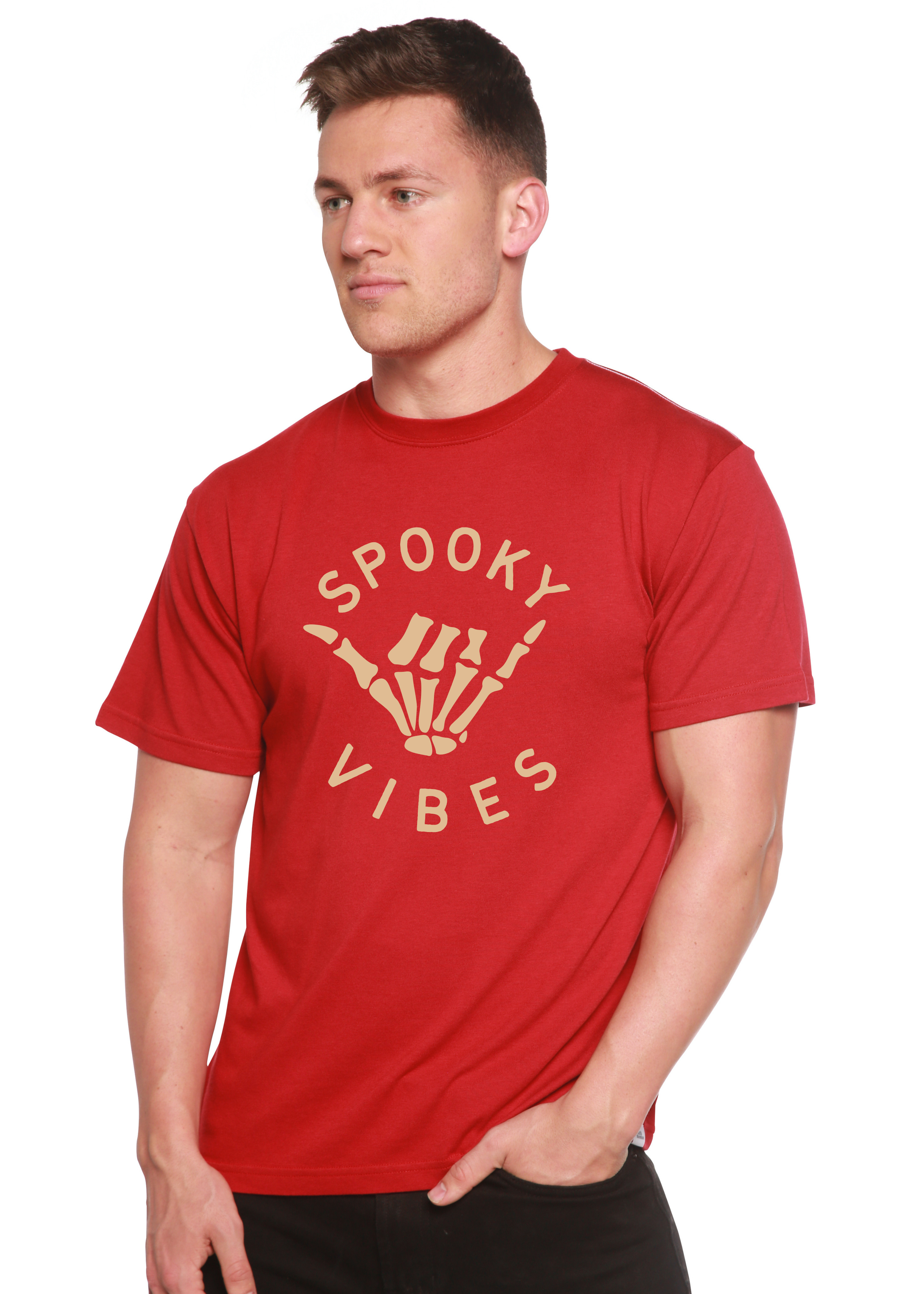 Spooky Vibes Men's Bamboo Viscose/Organic Cotton Short Sleeve Graphic T-Shirt - The7Letter
