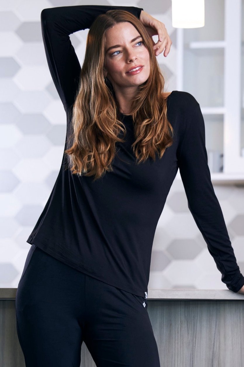 Women's Bamboo Lounge Set - Long Sleeve T-Shirt and Jogger Pants - The7Letter