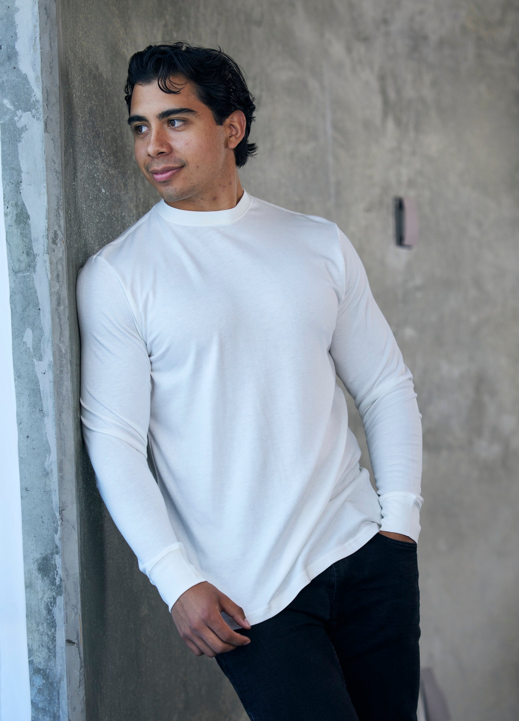 Men's Bamboo Viscose/Organic Cotton Long Sleeve T-Shirt - The7Letter