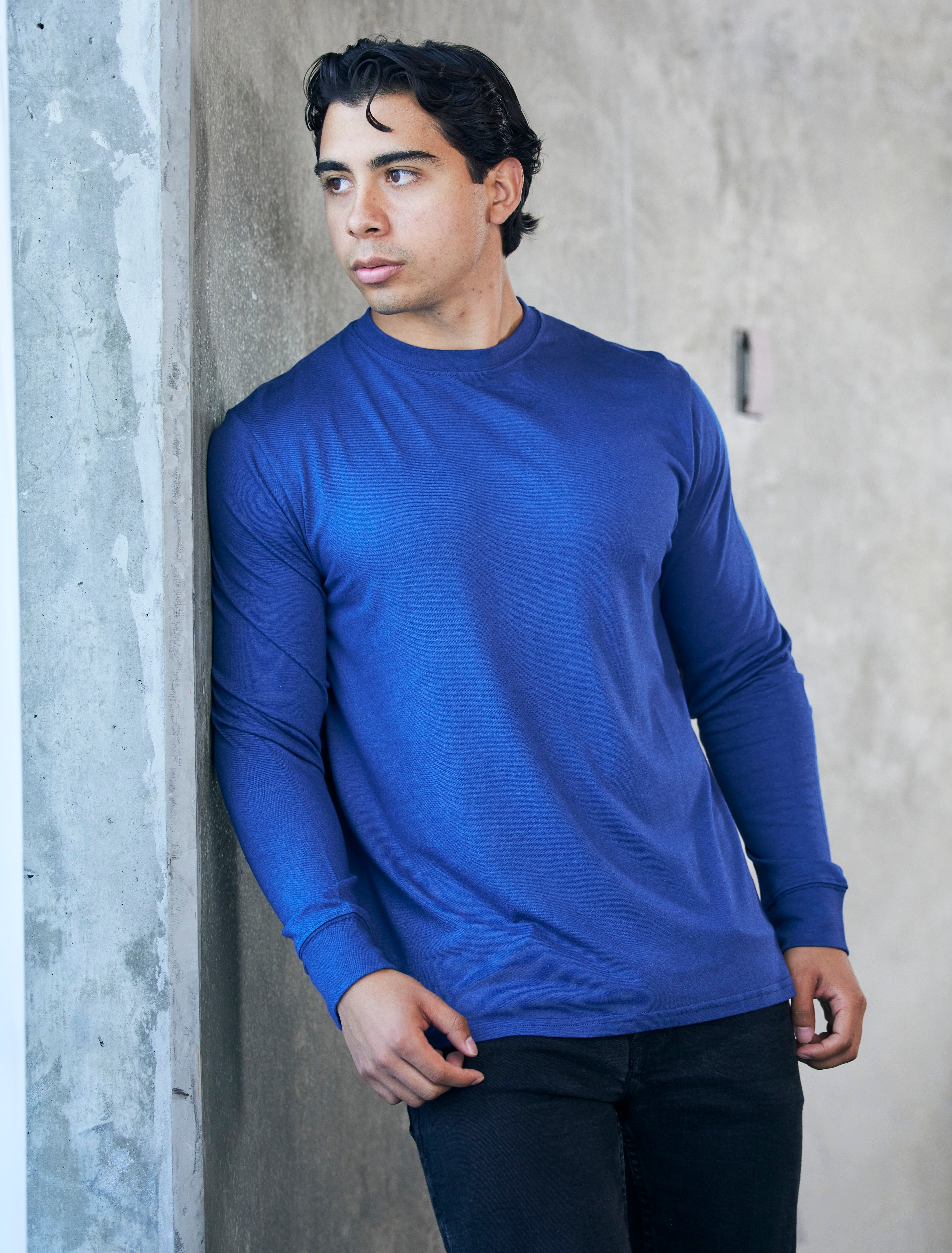 Men's Bamboo Viscose/Organic Cotton Long Sleeve T-Shirt - The7Letter