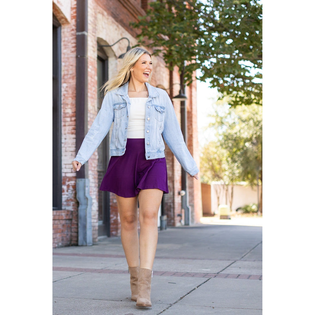 Bailey - Jupe-short violette