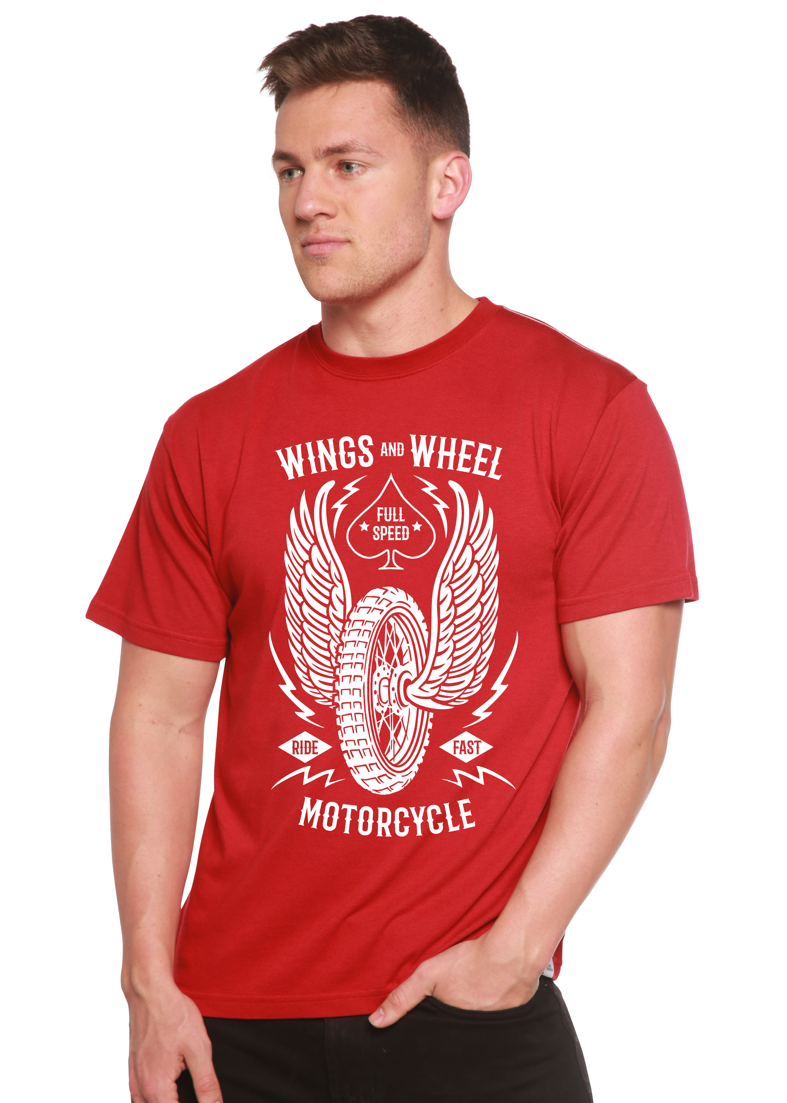 Wings And Wheel Spun Bamboo® Men's Bamboo Viscose/Organic Cotton Short Sleeve Graphic T-Shirt - The7Letter