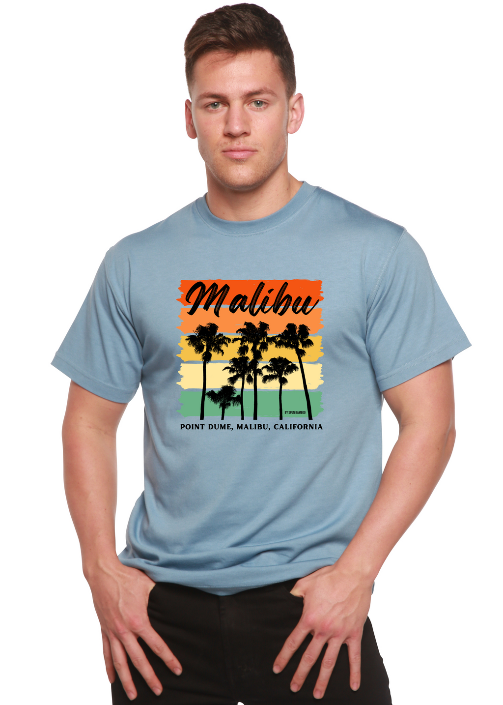 Malibu Unisex Bamboo Viscose/Organic Cotton Short Sleeve Graphic T-Shirt - The7Letter
