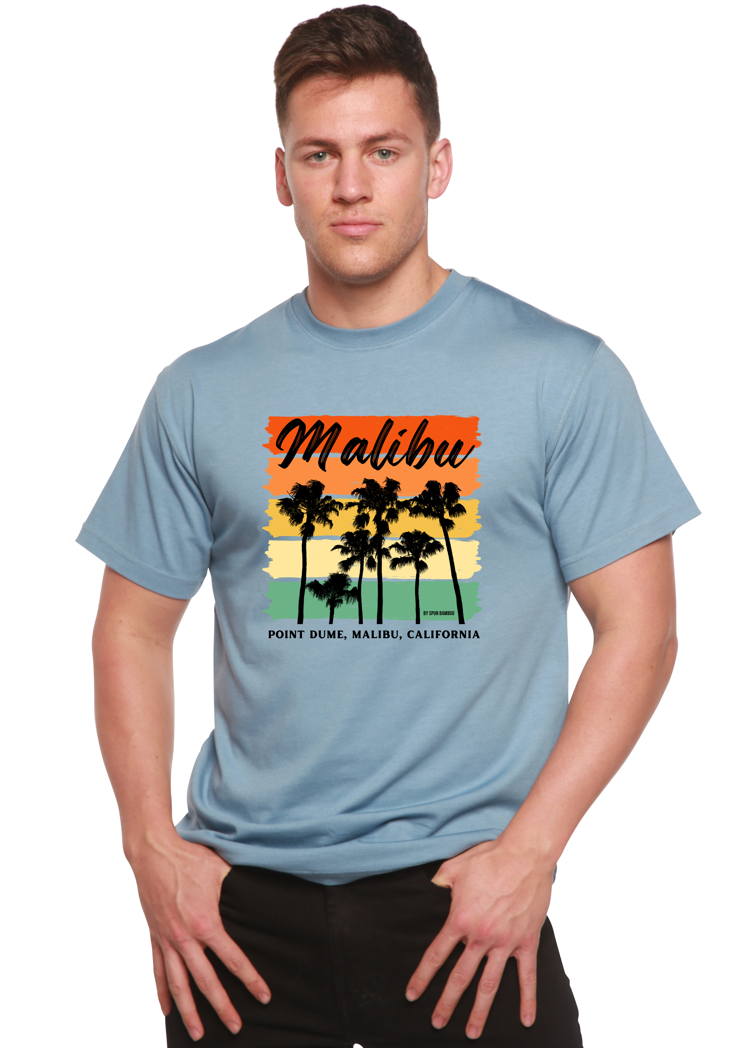 Malibu Unisex Bamboo Viscose/Organic Cotton Short Sleeve Graphic T-Shirt - The7Letter