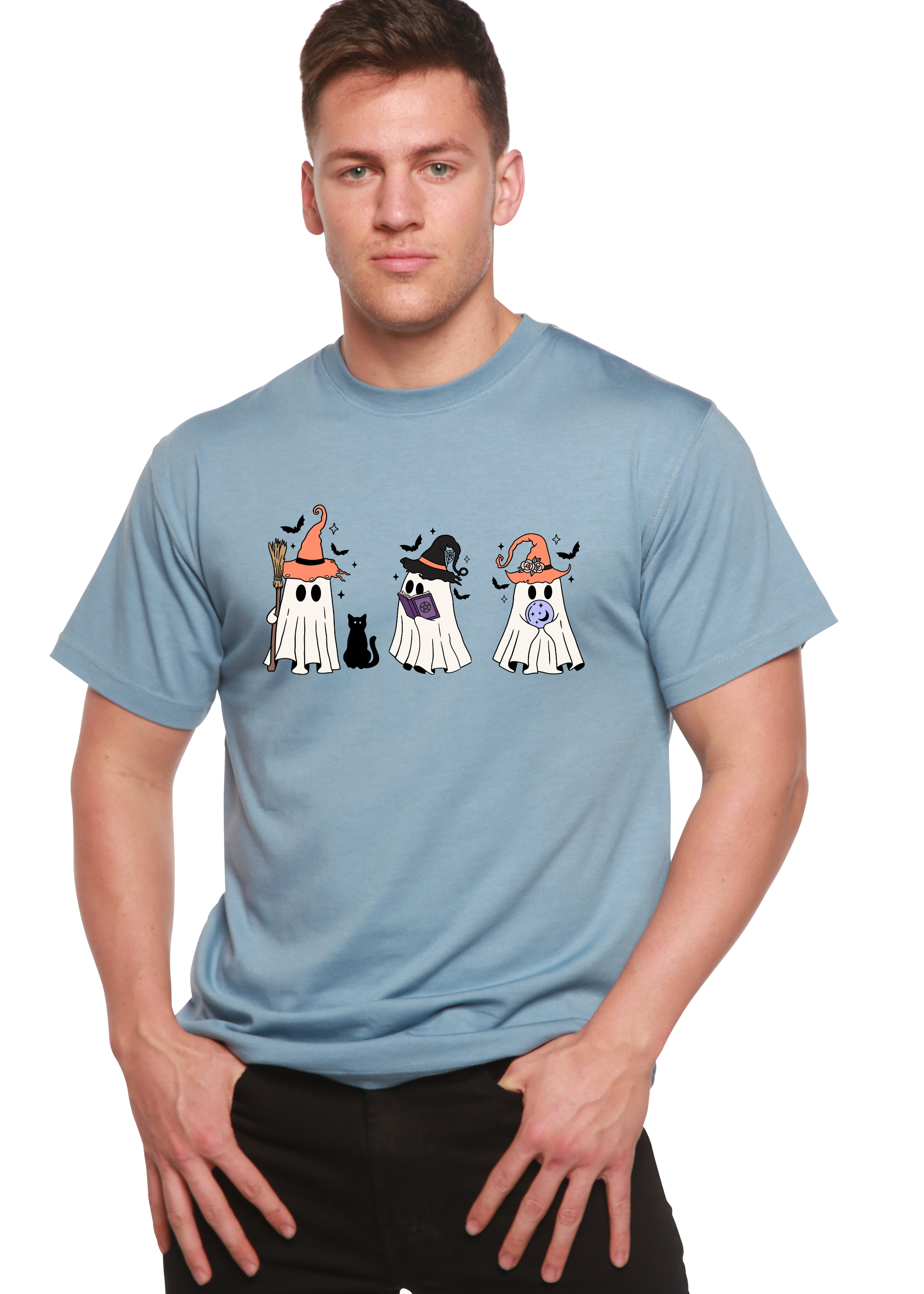 Halloween Boo Men's Bamboo Viscose/Organic Cotton Short Sleeve Graphic T-Shirt - The7Letter