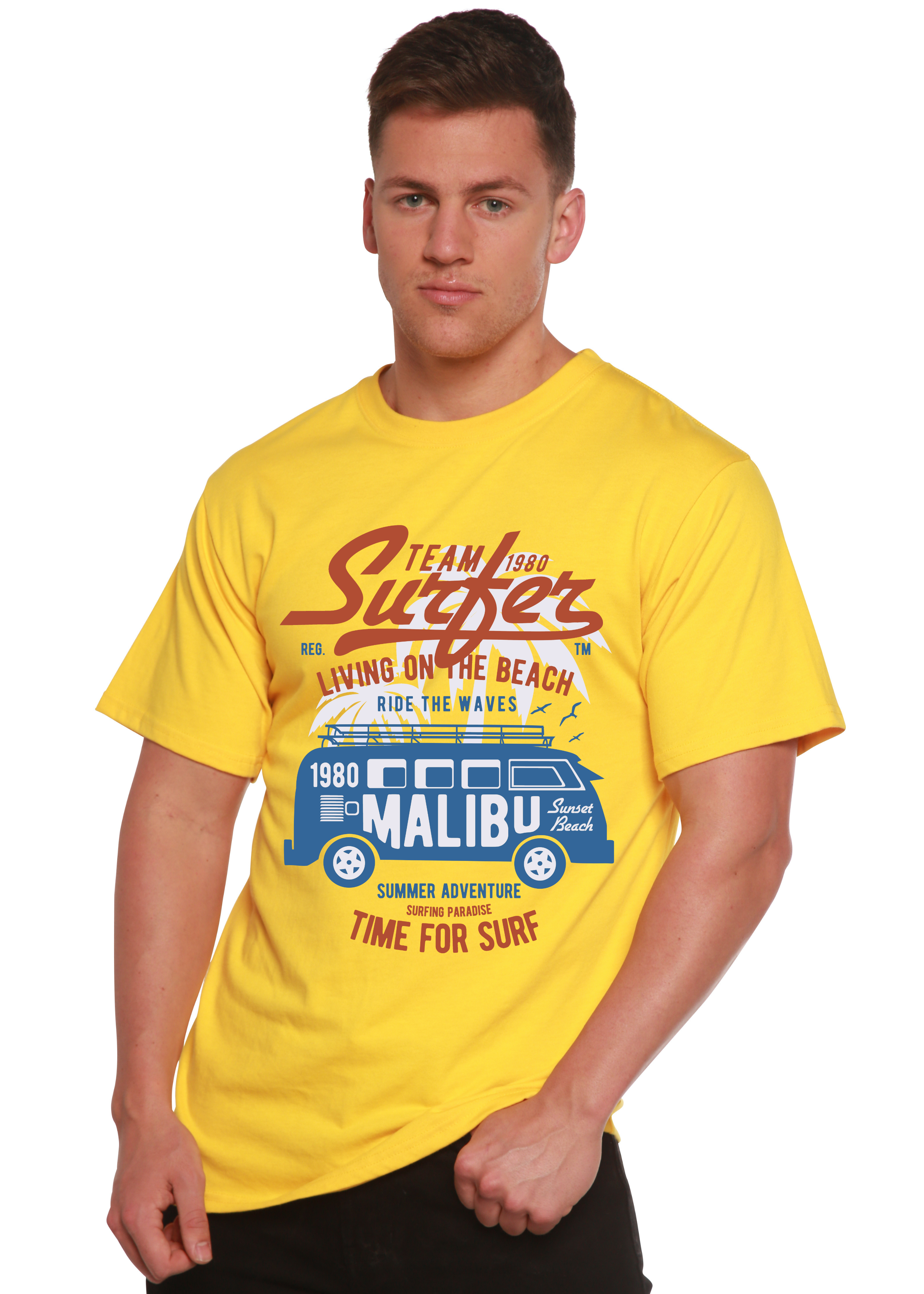 Team Surfer Spun Bamboo® Men's Bamboo Viscose/Organic Cotton Short Sleeve Graphic T-Shirt - The7Letter