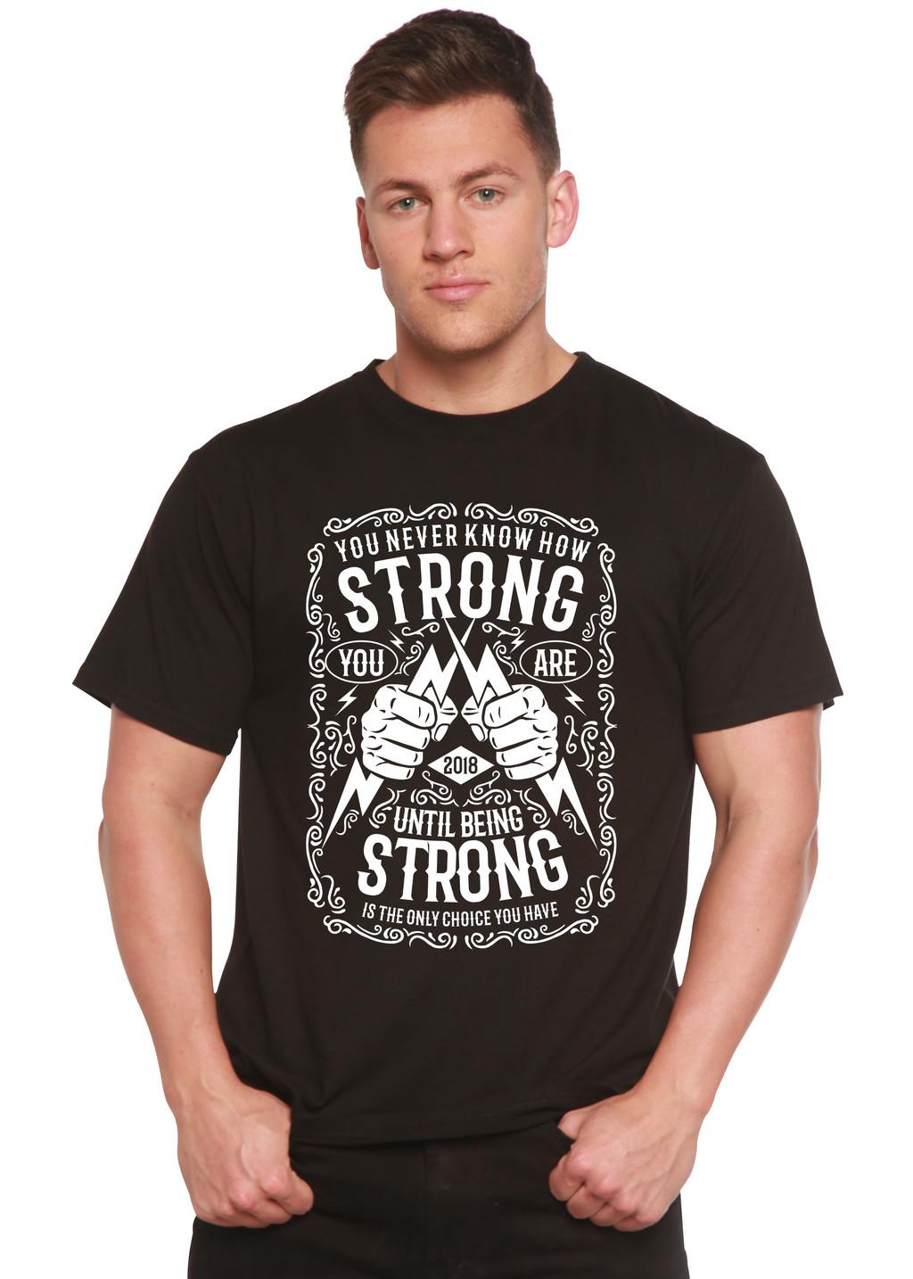 Strong Spun Bamboo® Men's Bamboo Viscose/Organic Cotton Short Sleeve Graphic T-Shirt - The7Letter