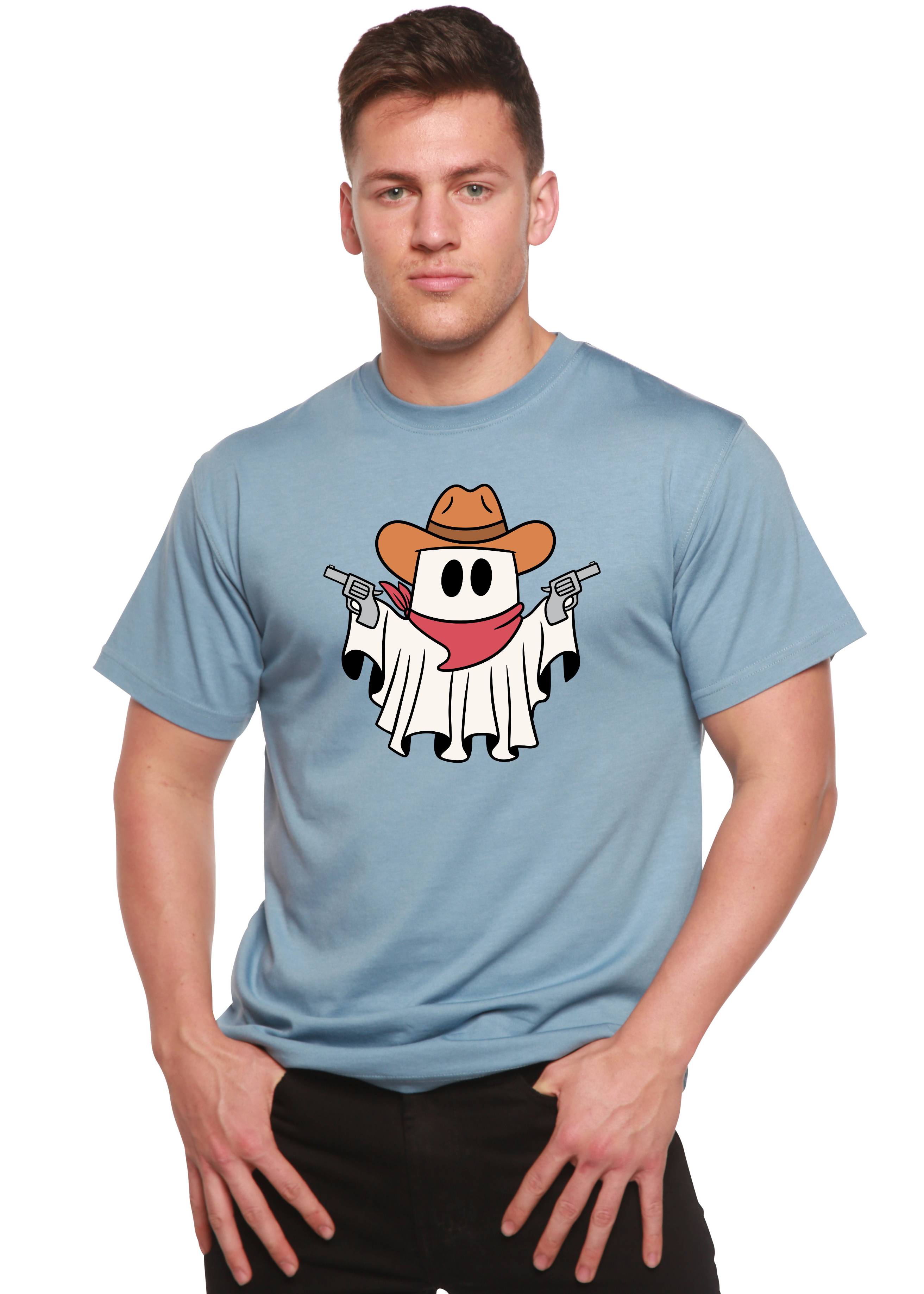 Cowboy Ghost Unisex Bamboo Viscose/Organic Cotton Short Sleeve Graphic T-Shirt - The7Letter