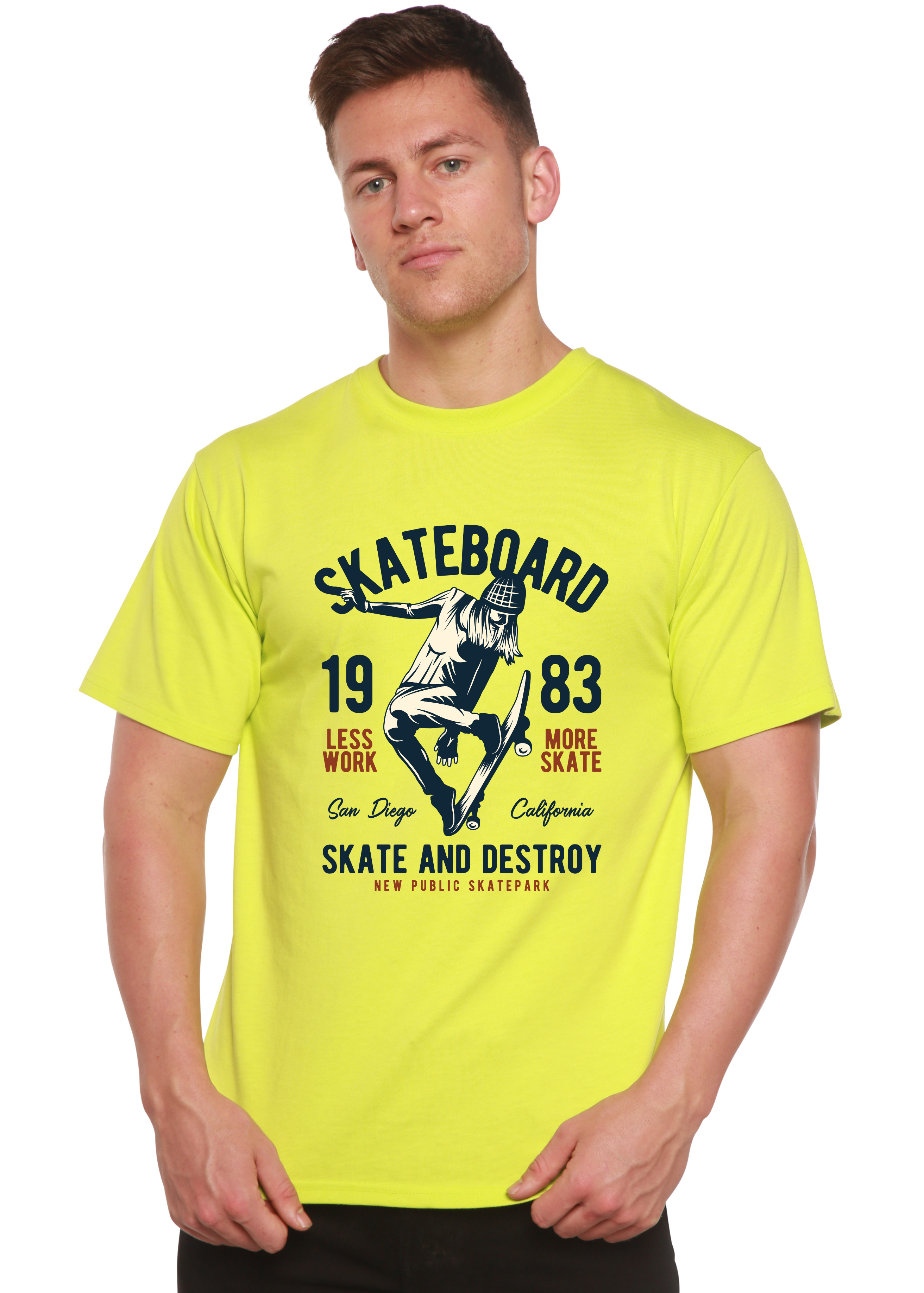 Skateboard 1983 Men's Bamboo Viscose/Organic Cotton Short Sleeve Graphic T-Shirt - The7Letter
