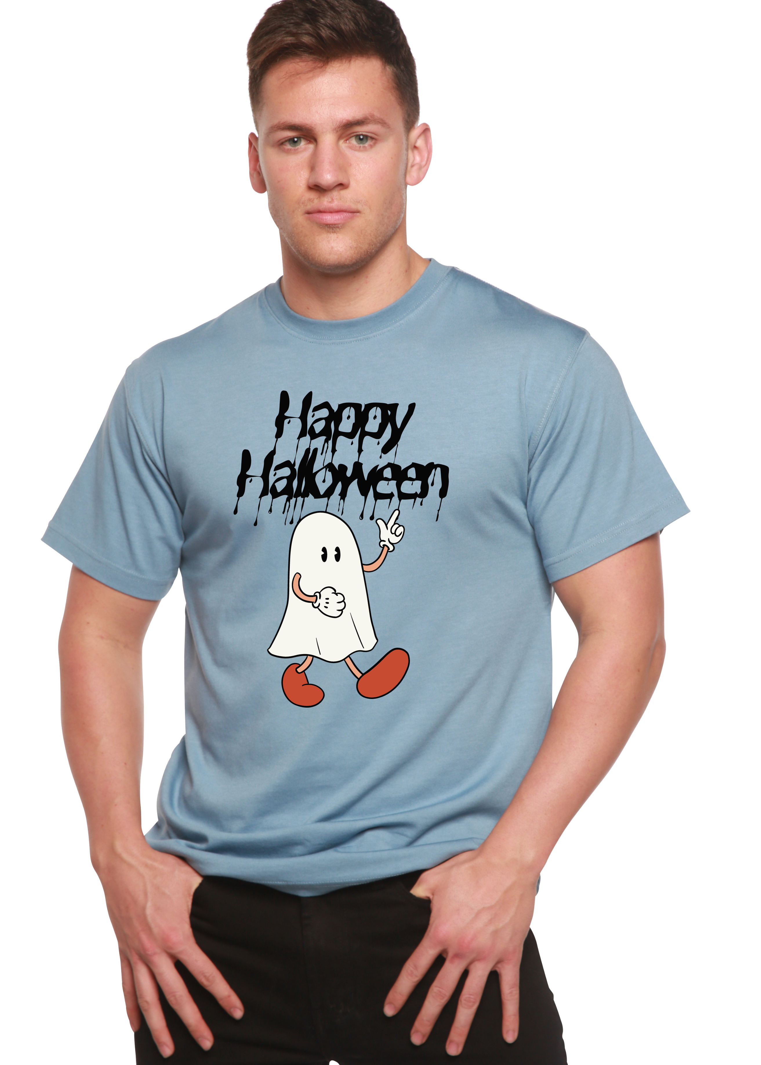 Happy Halloween Men's Bamboo Viscose/Organic Cotton Short Sleeve Graphic T-Shirt - The7Letter