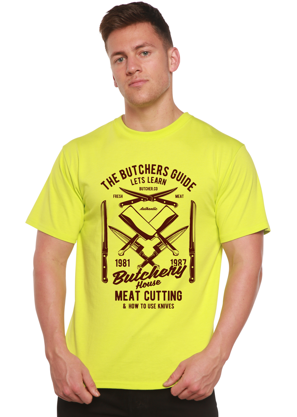 Butchery House Men's Bamboo Viscose/Organic Cotton Short Sleeve Graphic T-Shirt - The7Letter