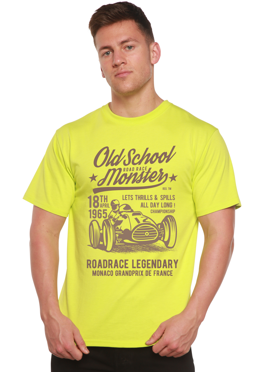 Old School Road Spun Bamboo® Men's Bamboo Viscose/Organic Cotton Short Sleeve Graphic T-Shirt - The7Letter