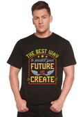 Feture is Create Spun Bamboo® Men's Bamboo Viscose/Organic Cotton Short Sleeve Graphic T-Shirt - The7Letter