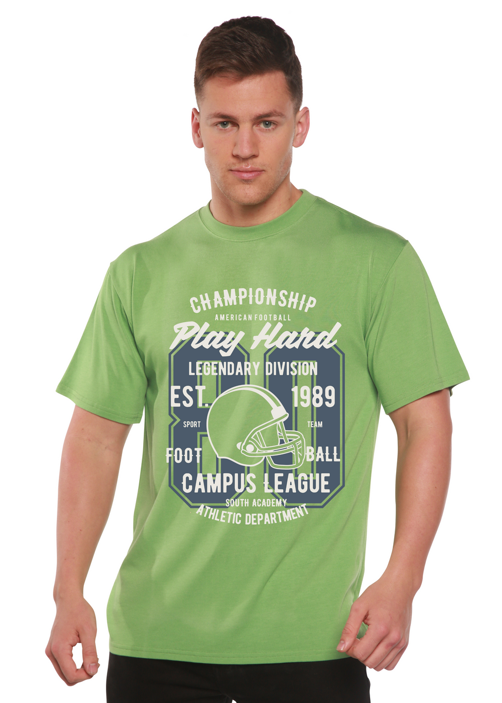 Play Hard Spun Bamboo® Men's Bamboo Viscose/Organic Cotton Short Sleeve Graphic T-Shirt - The7Letter