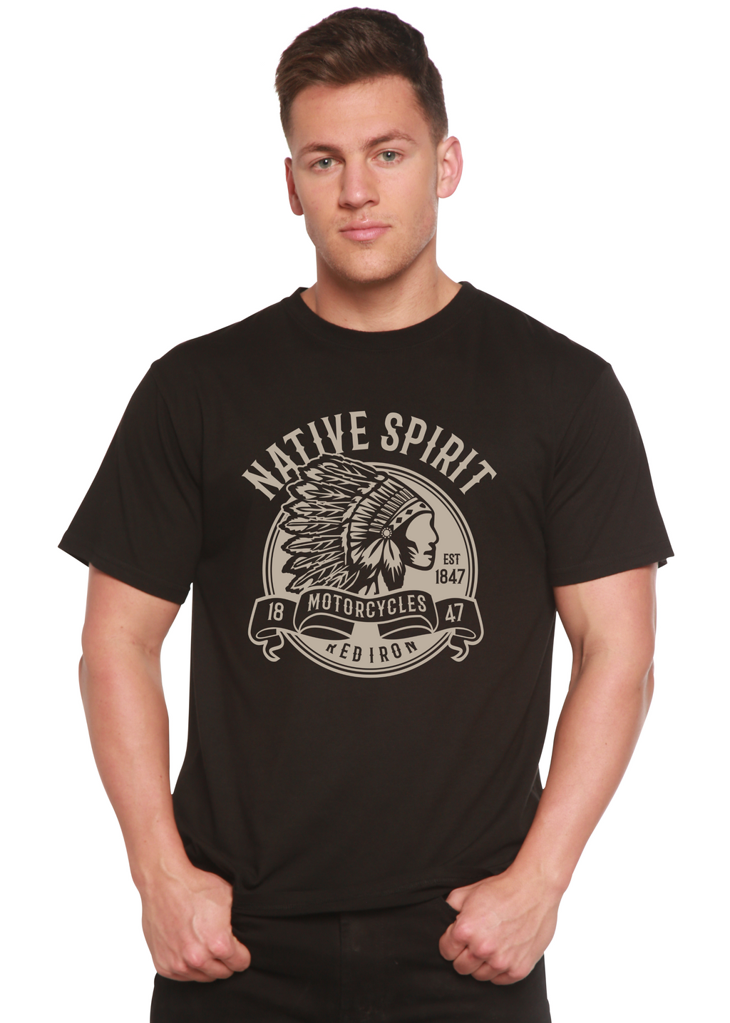 Native Spirit Spun Bamboo® Men's Bamboo Viscose/Organic Cotton Short Sleeve Graphic T-Shirt - The7Letter