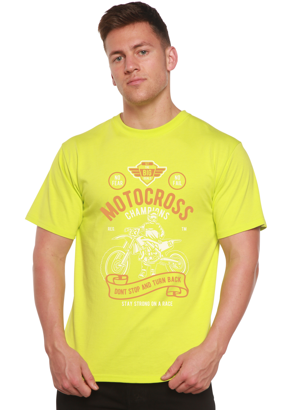Motocross Champions Men's Bamboo Viscose/Organic Cotton Short Sleeve Graphic T-Shirt - The7Letter