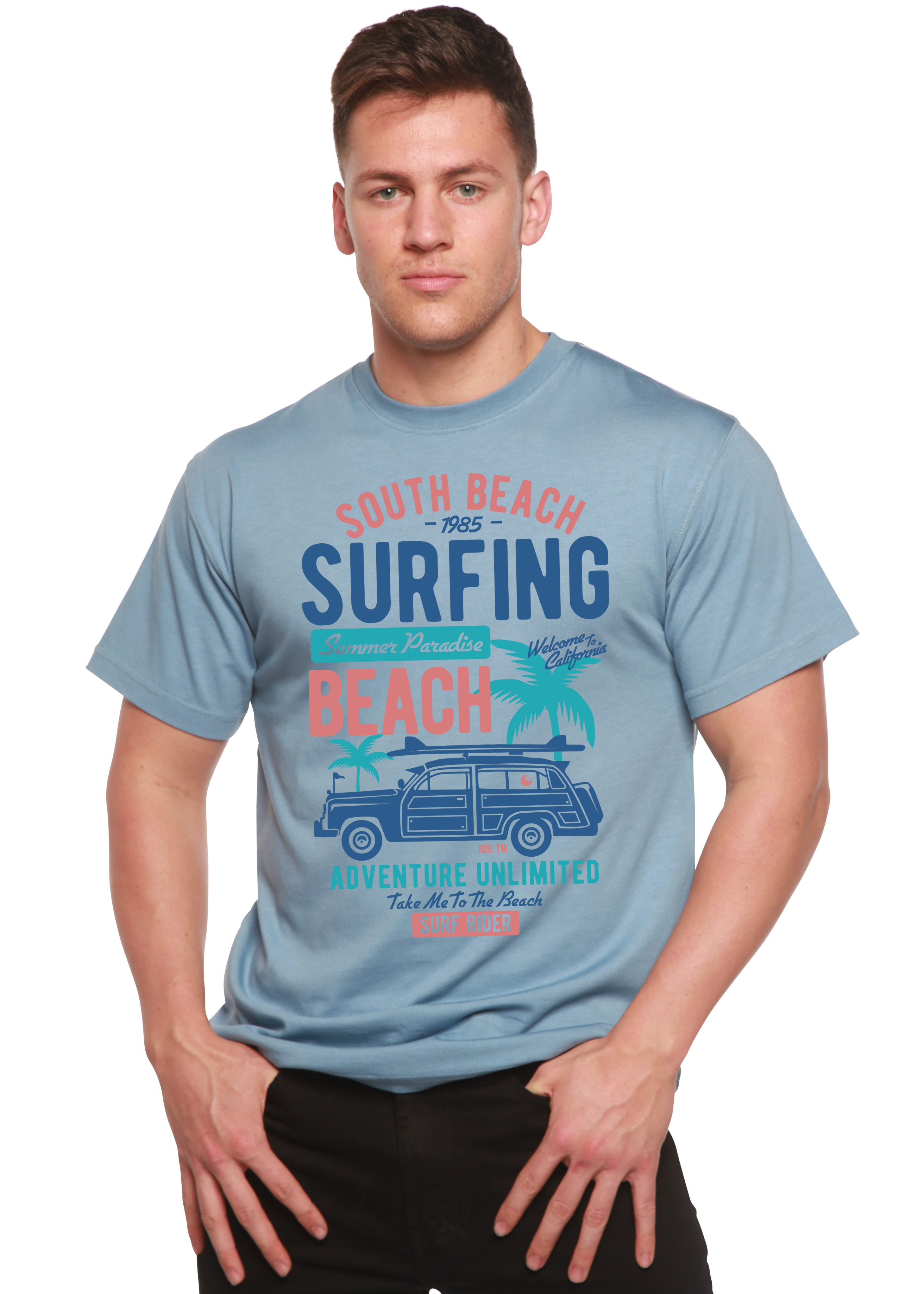 South Beach Spun Bamboo® Men's Bamboo Viscose/Organic Cotton Short Sleeve Graphic T-Shirt - The7Letter