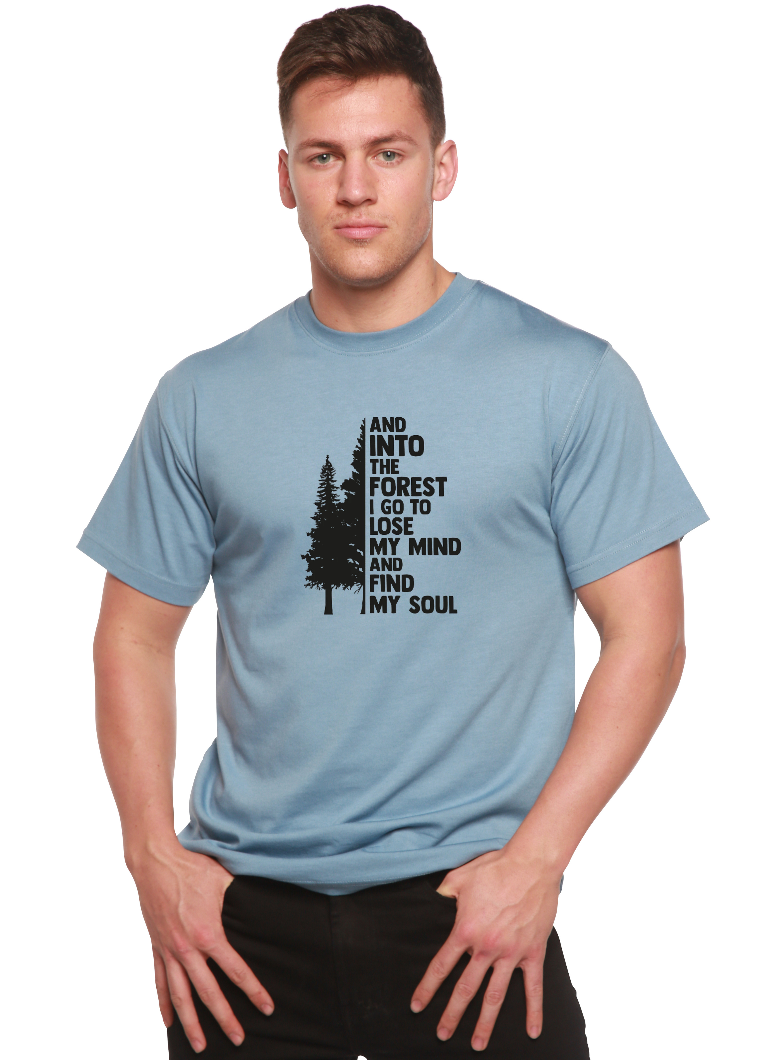 And Into The Forest I Go Men's Bamboo Viscose/Organic Cotton Short Sleeve Graphic T-Shirt - The7Letter
