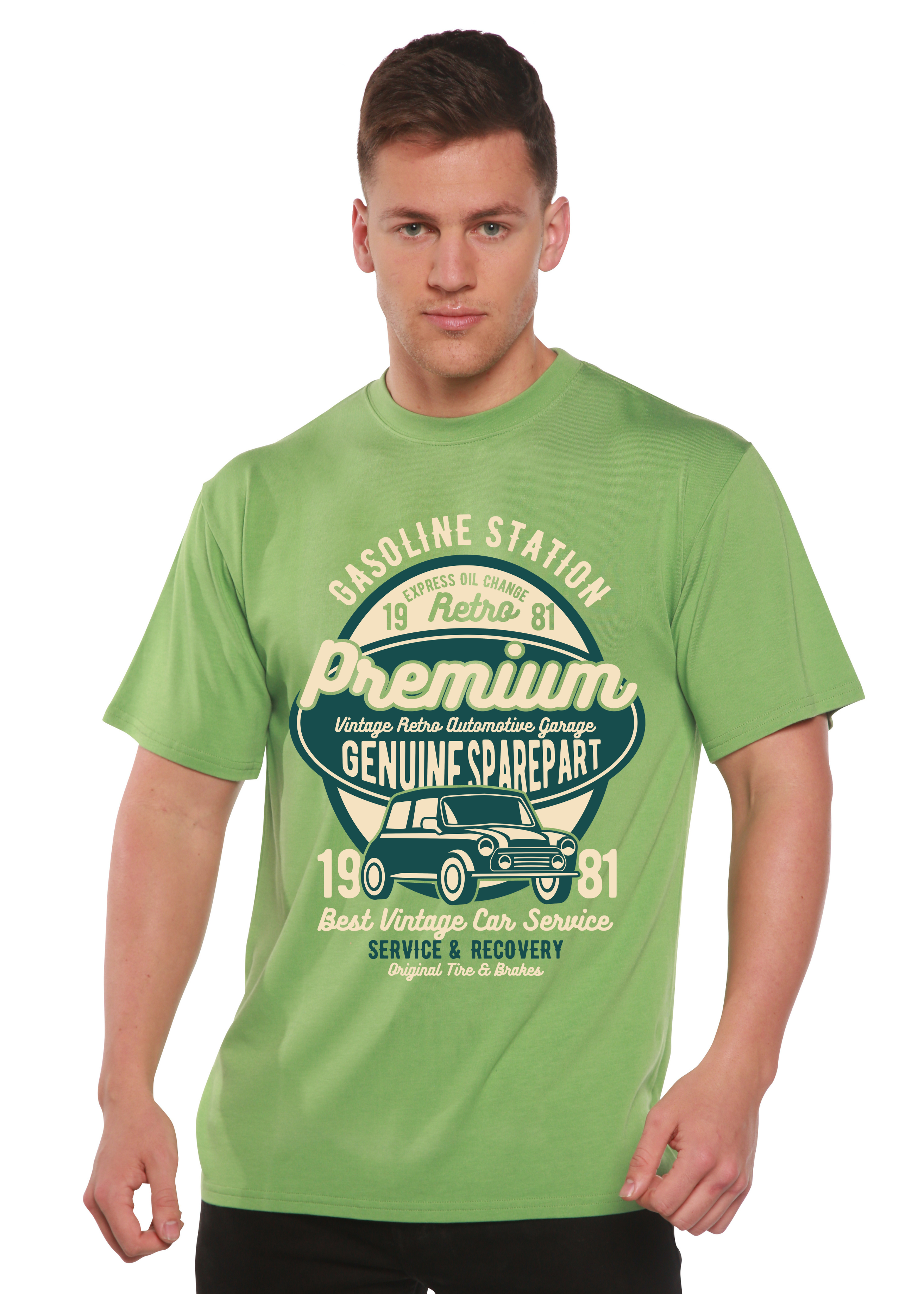 Premium Garage Spun Bamboo® Men's Bamboo Viscose/Organic Cotton Short Sleeve Graphic T-Shirt - The7Letter